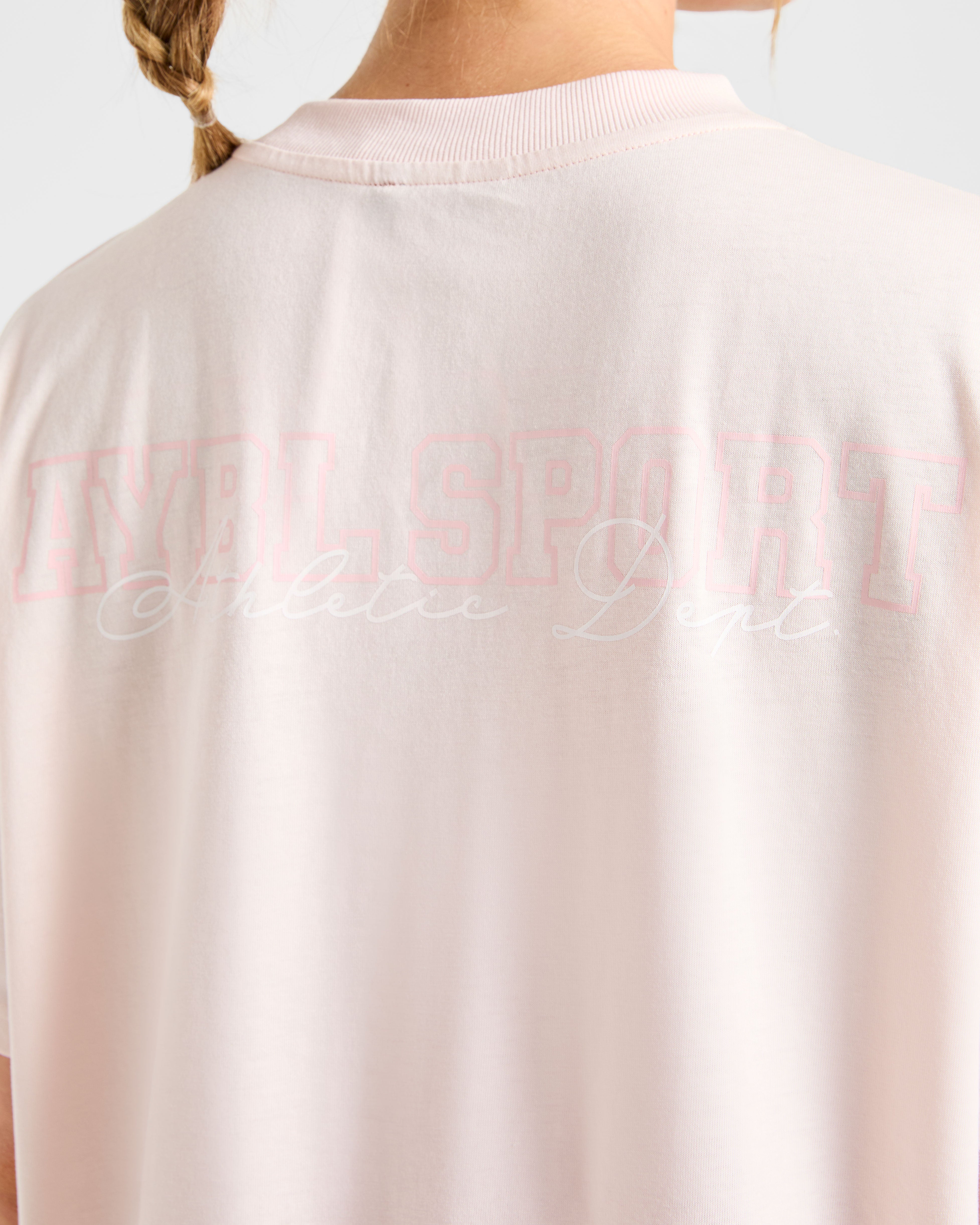 Varsity Dept. Oversized T Shirt - Pink