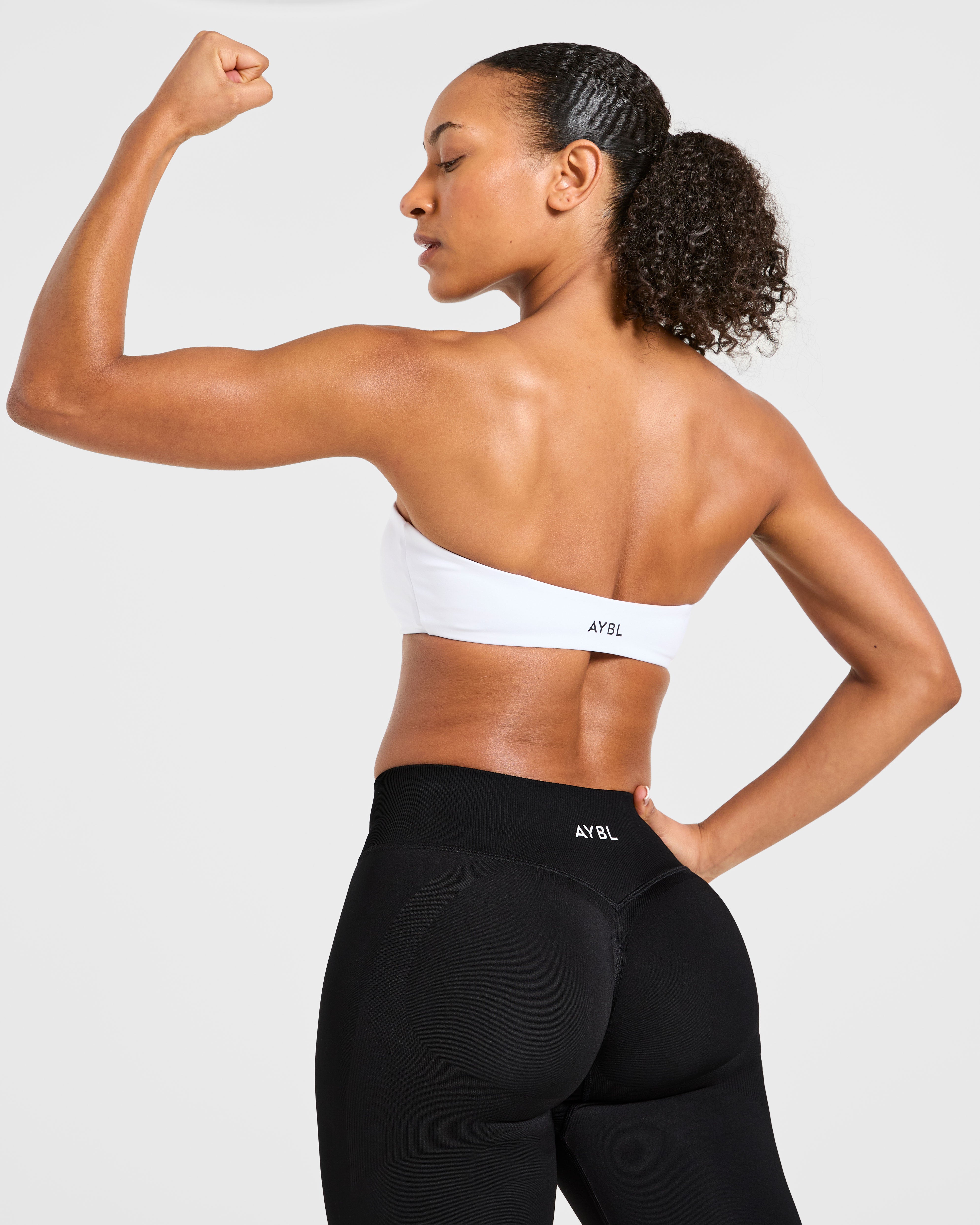 Essential Bandeau Sports Bra - White