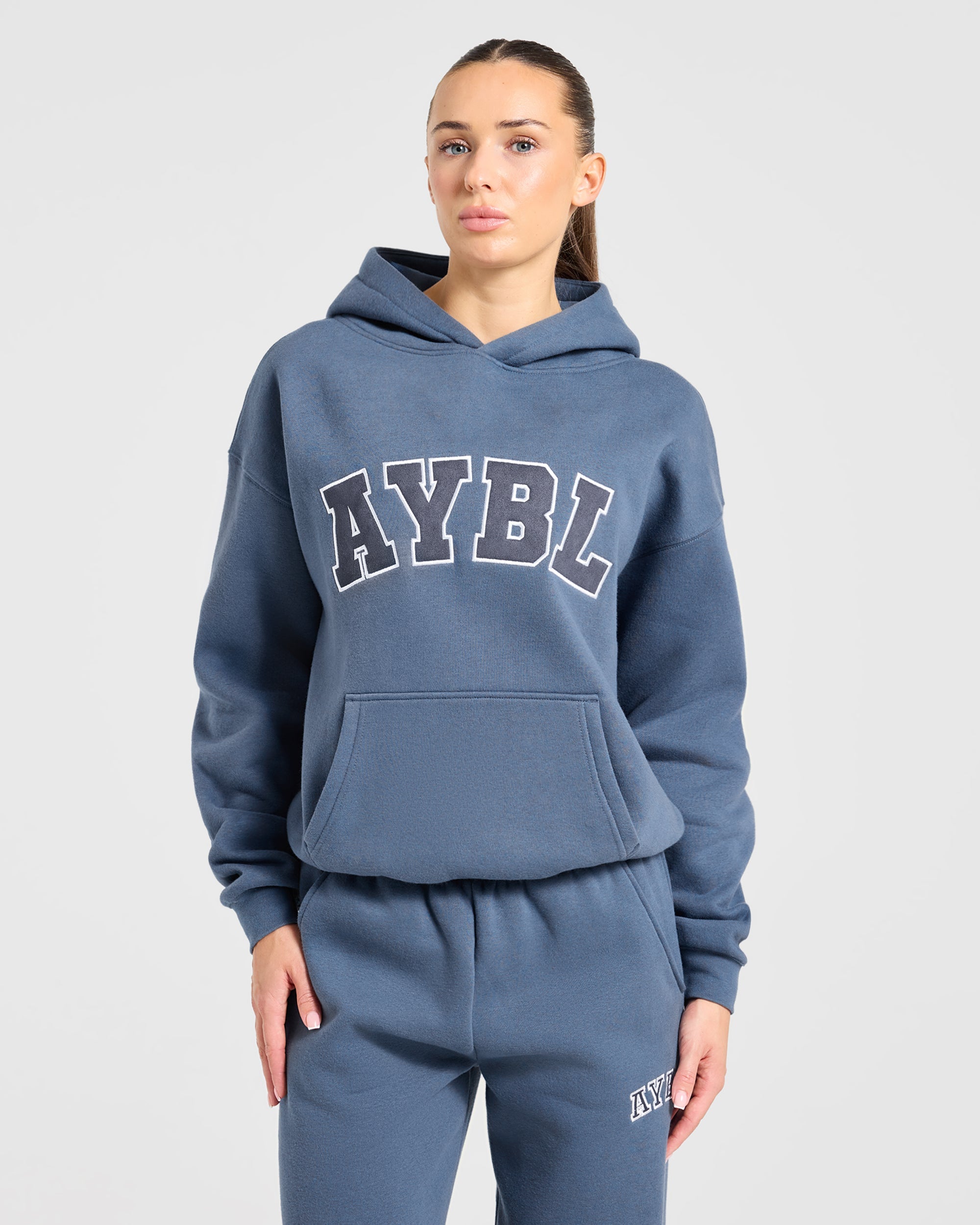Varsity 2.0 Oversized Hoodie - Denim Blue
