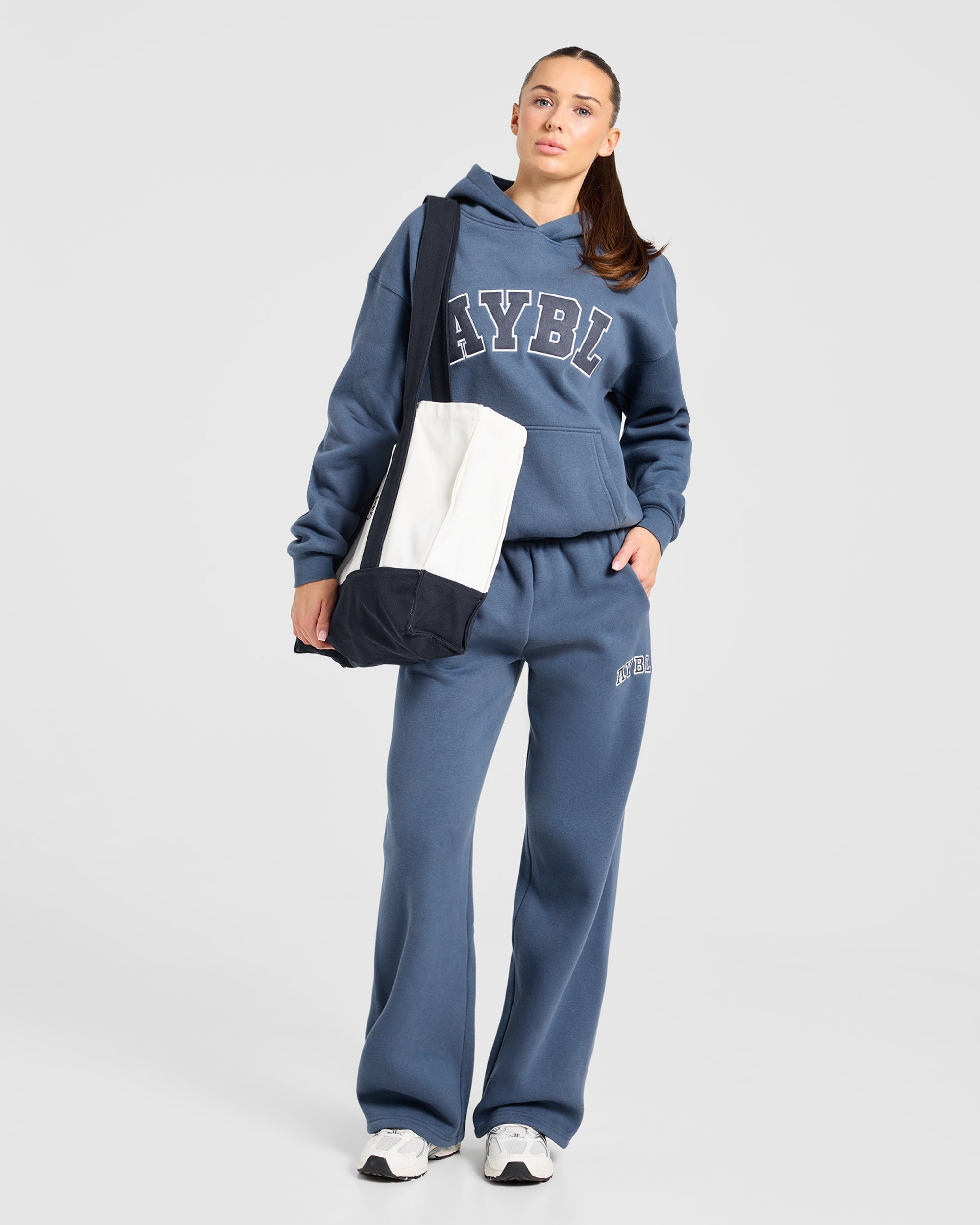 Varsity 2.0 Oversized Hoodie - Denim Blue