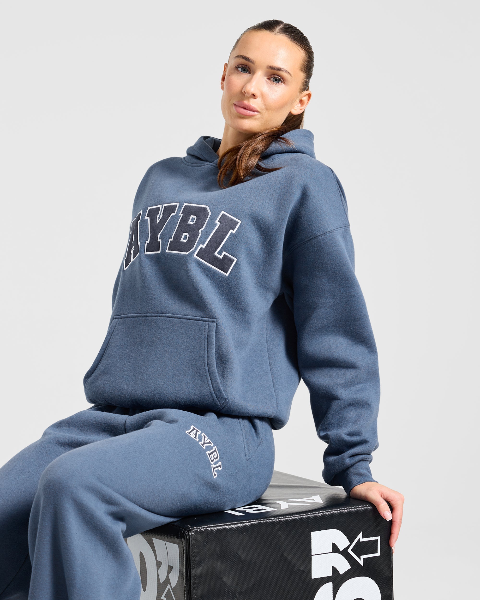 Varsity 2.0 Oversized Hoodie - Denim Blue