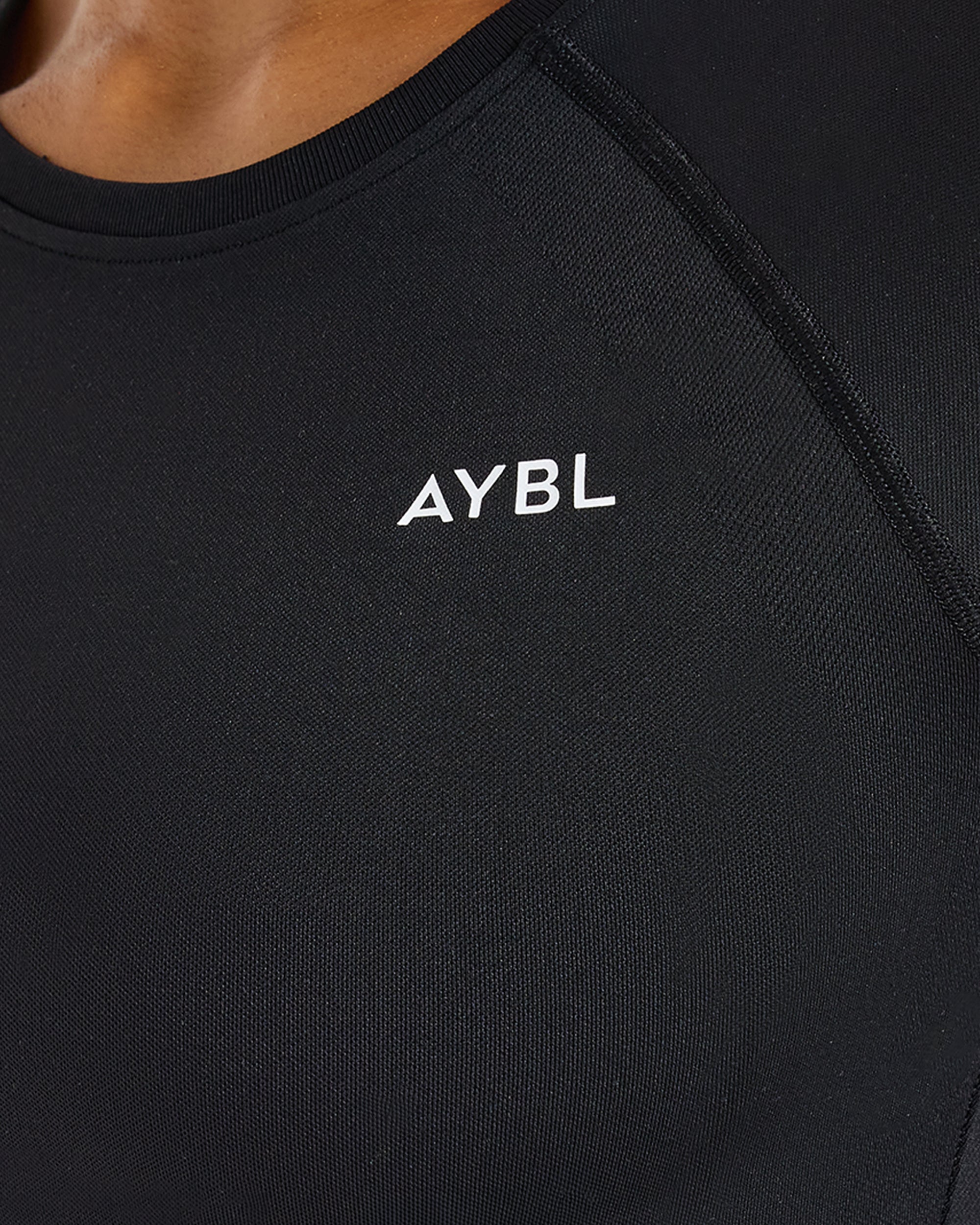Enhance Seamless Short Sleeve Top - Black