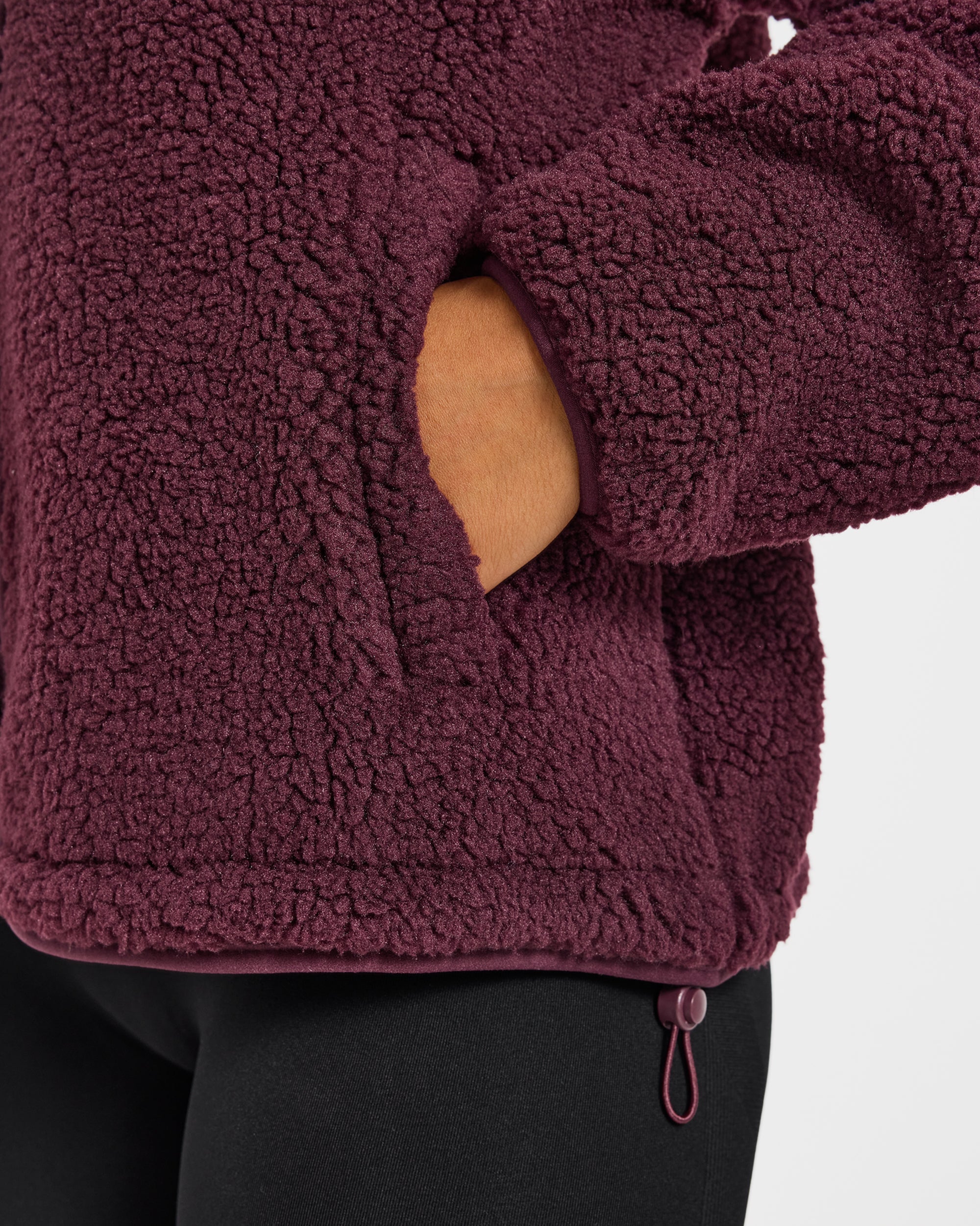 Signature Zip Up Fleece Jacket - Dusty Plum