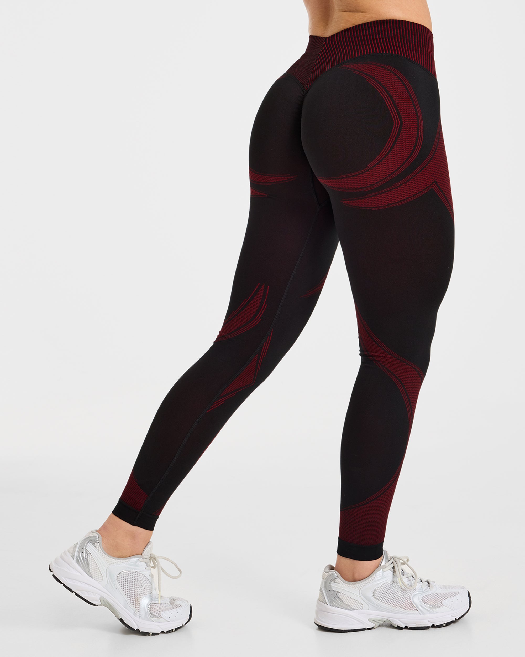 Charge Seamless Leggings - Black/Red