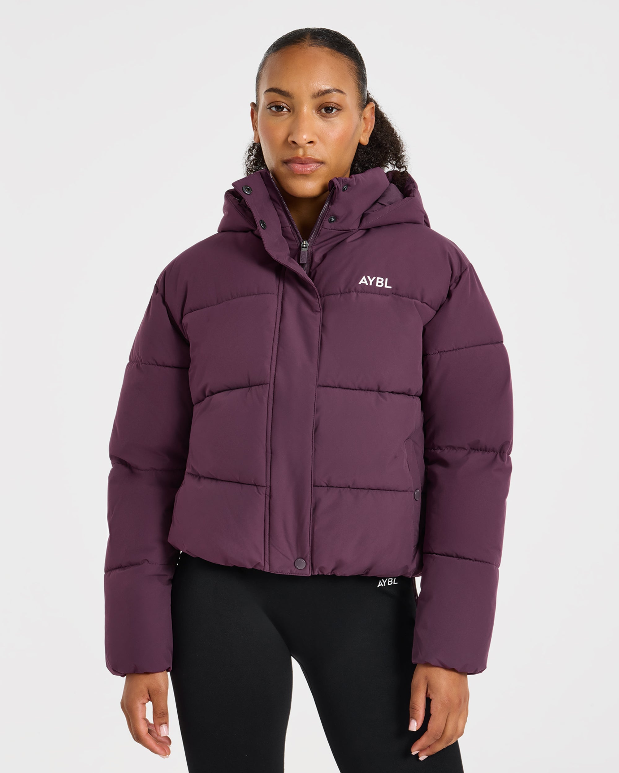 Signature Puffer Coat - Plum