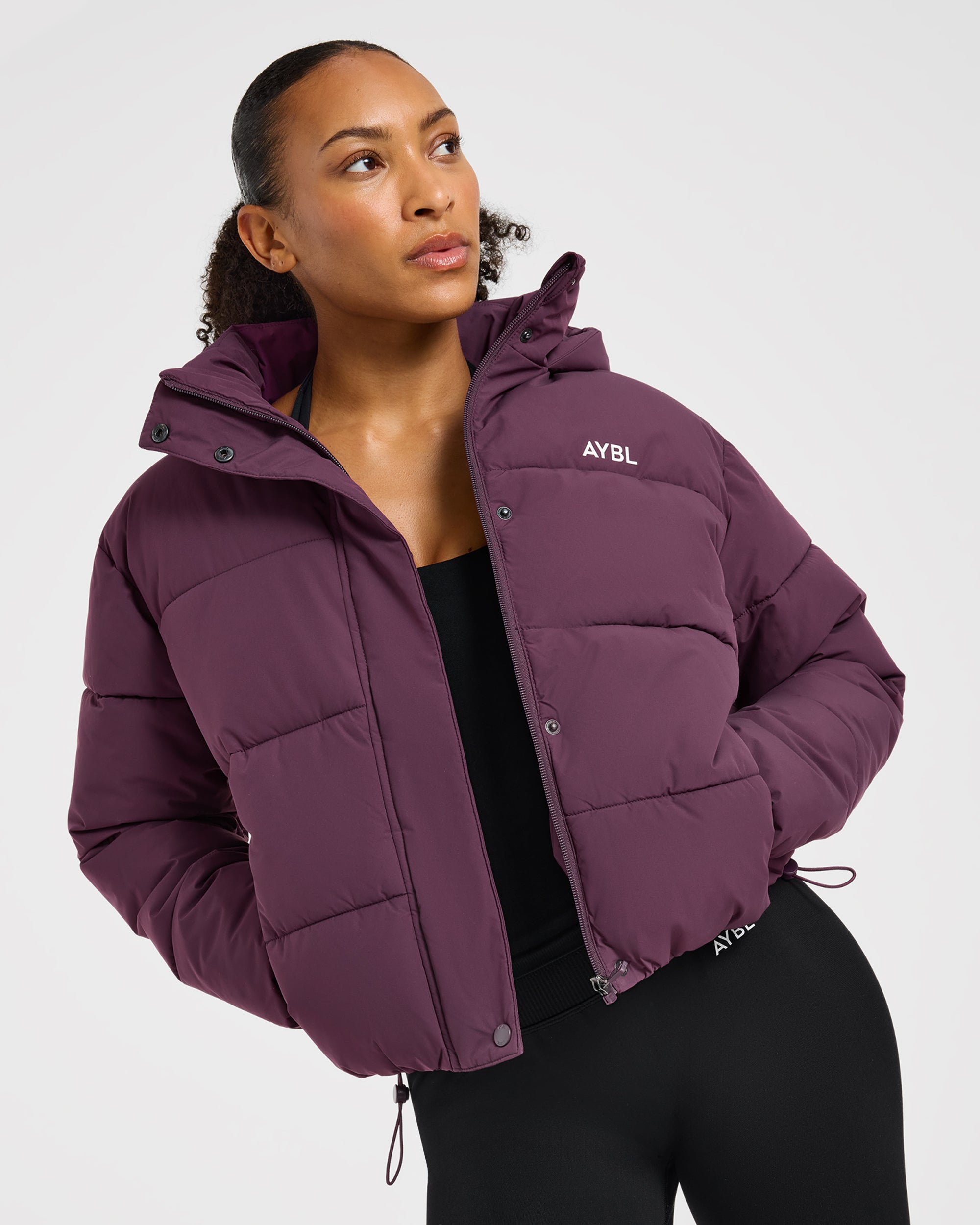 Signature Puffer Coat - Plum