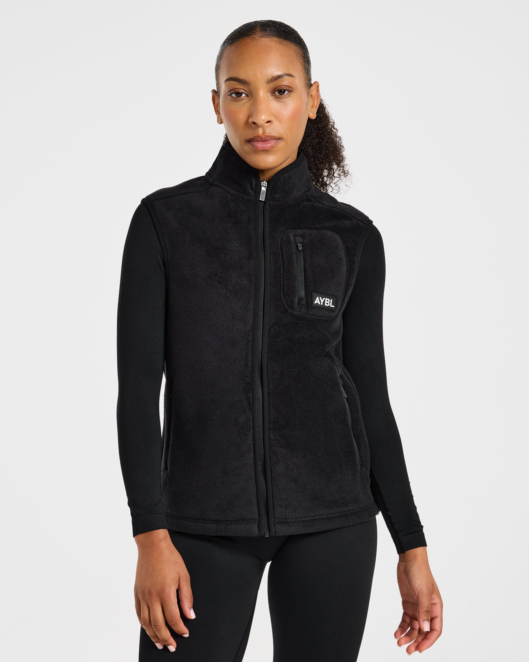 Signature Lightweight Fleece Gilet - Black