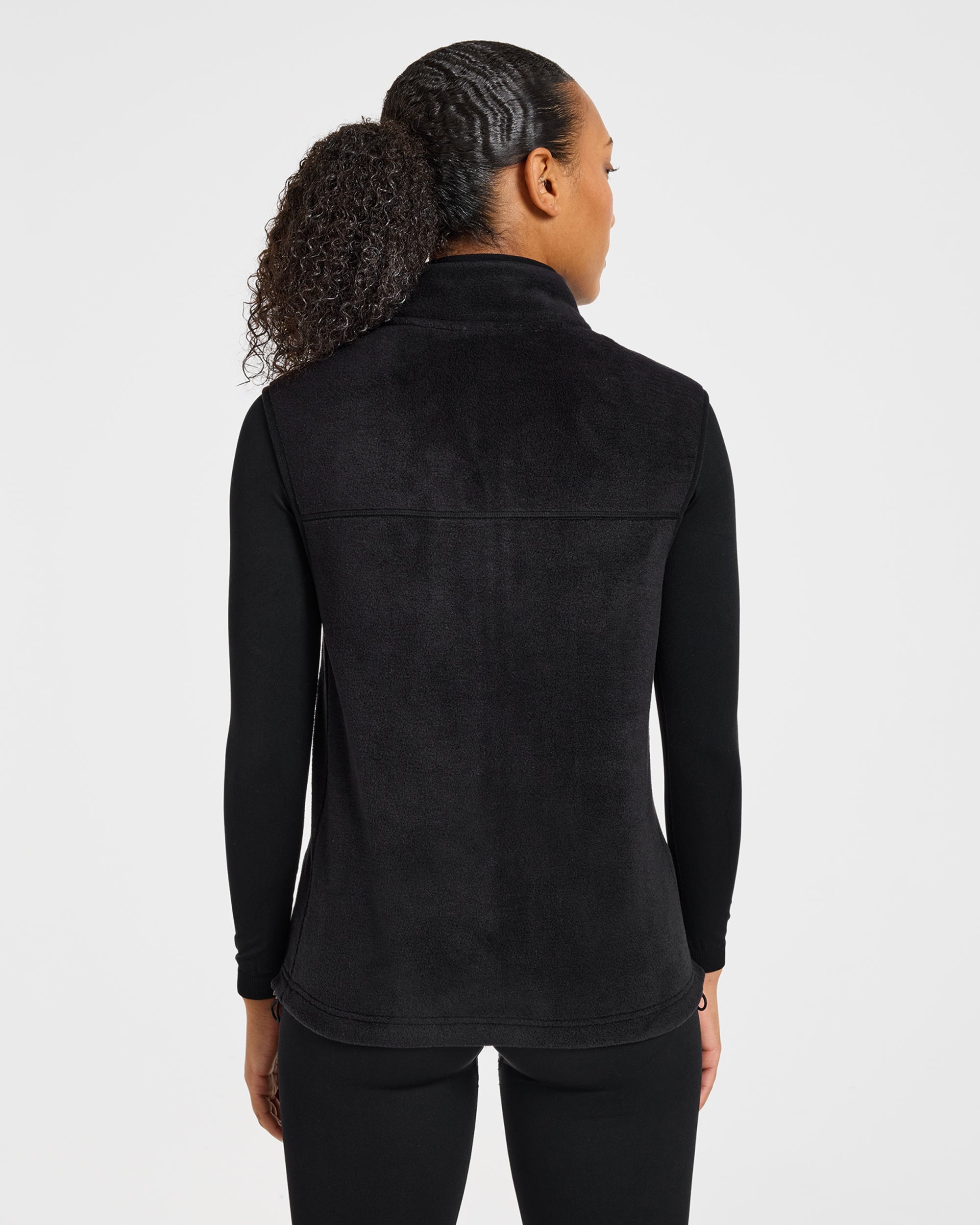 Signature Lightweight Fleece Gilet - Black