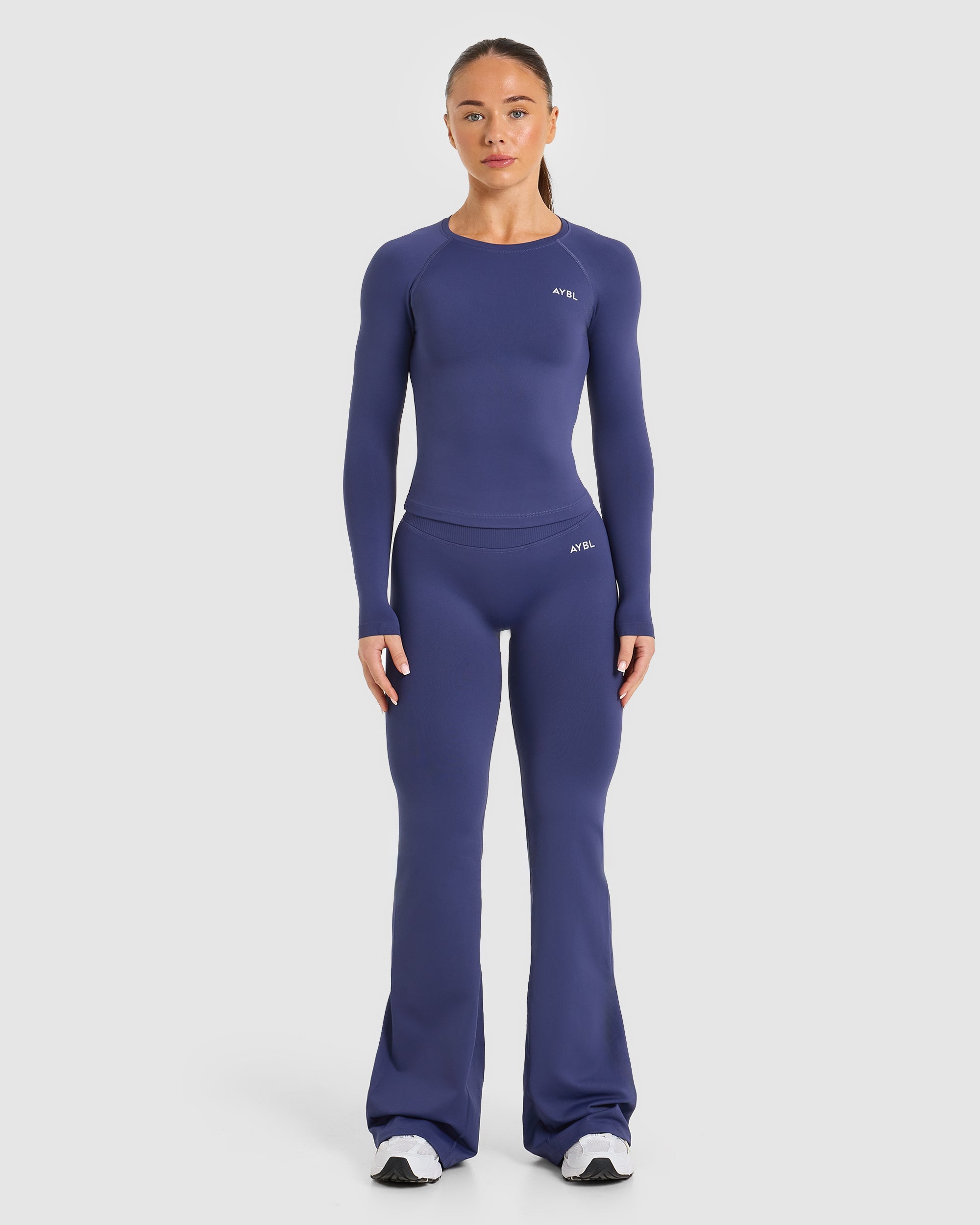Enhance Seamless Long Sleeve Top - Storm Blue