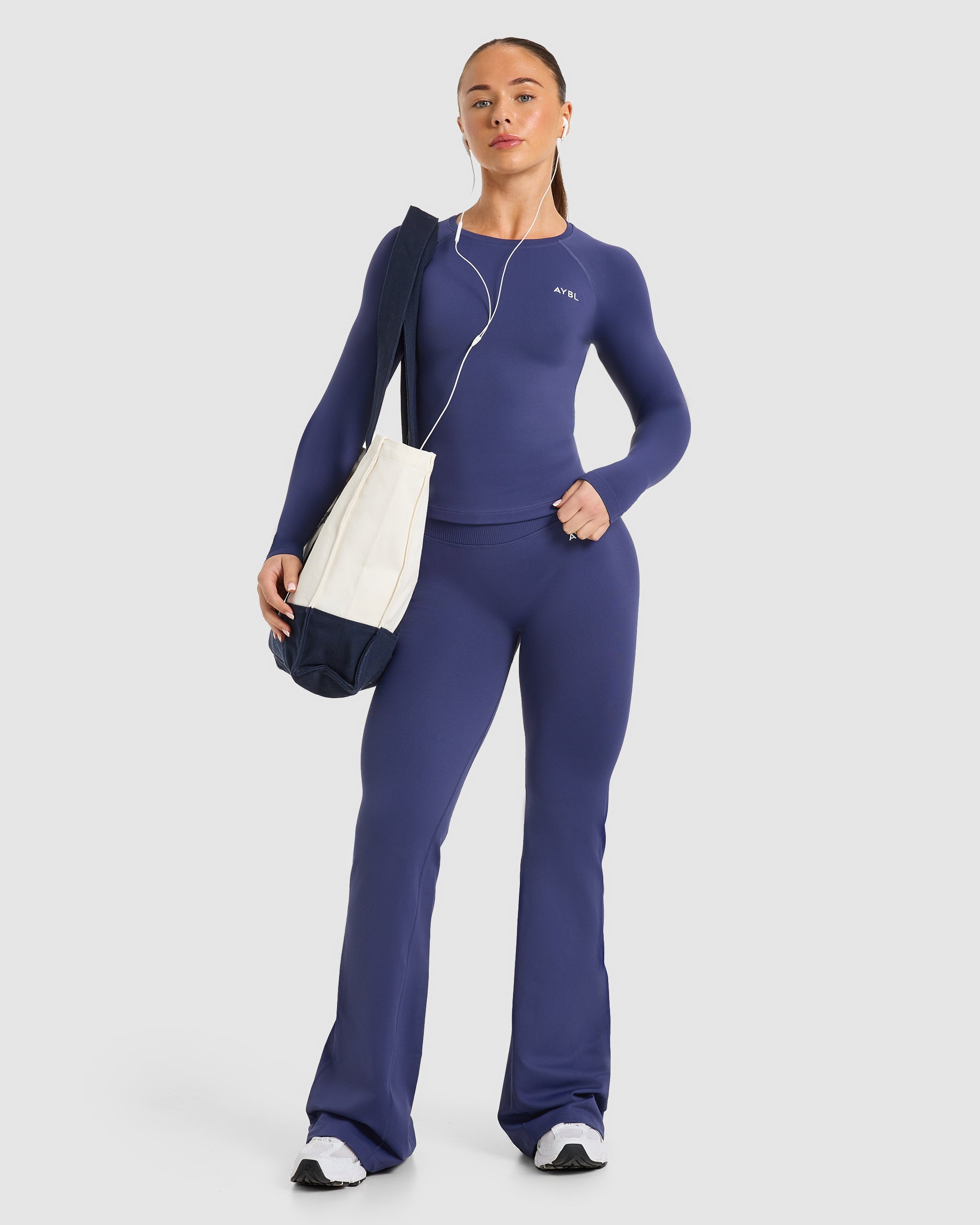 Enhance Seamless Long Sleeve Top - Storm Blue