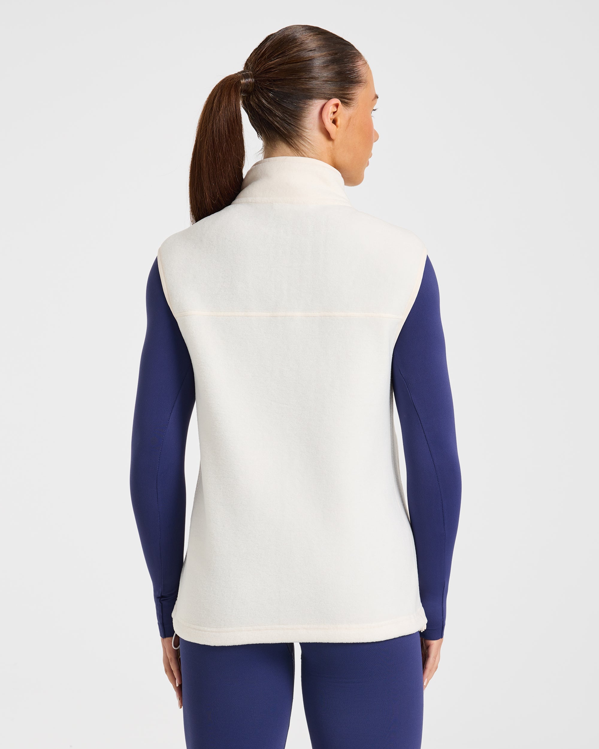 Signature Lightweight Fleece Gilet - Cream