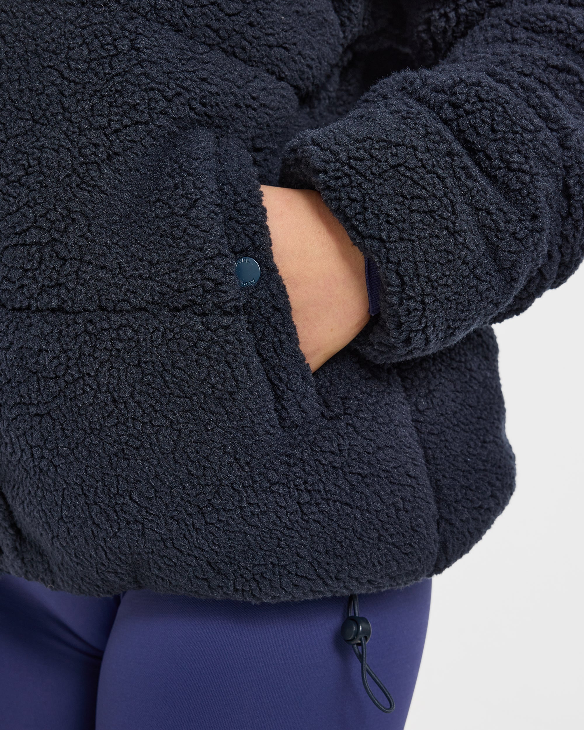 Signature Fleece Puffer Coat - Navy