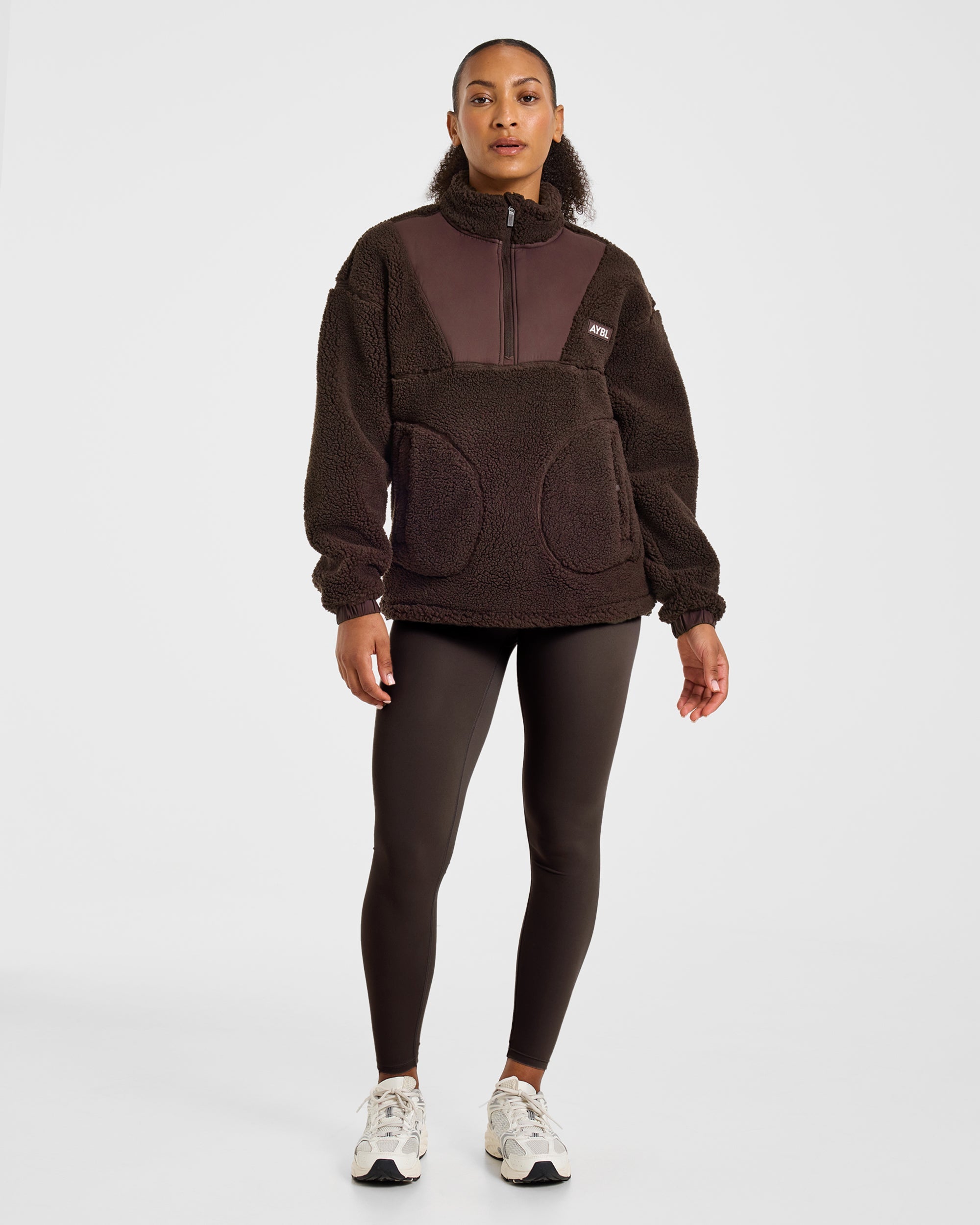 Signature 1/4 Zip Fleece Pullover - Cocoa Brown