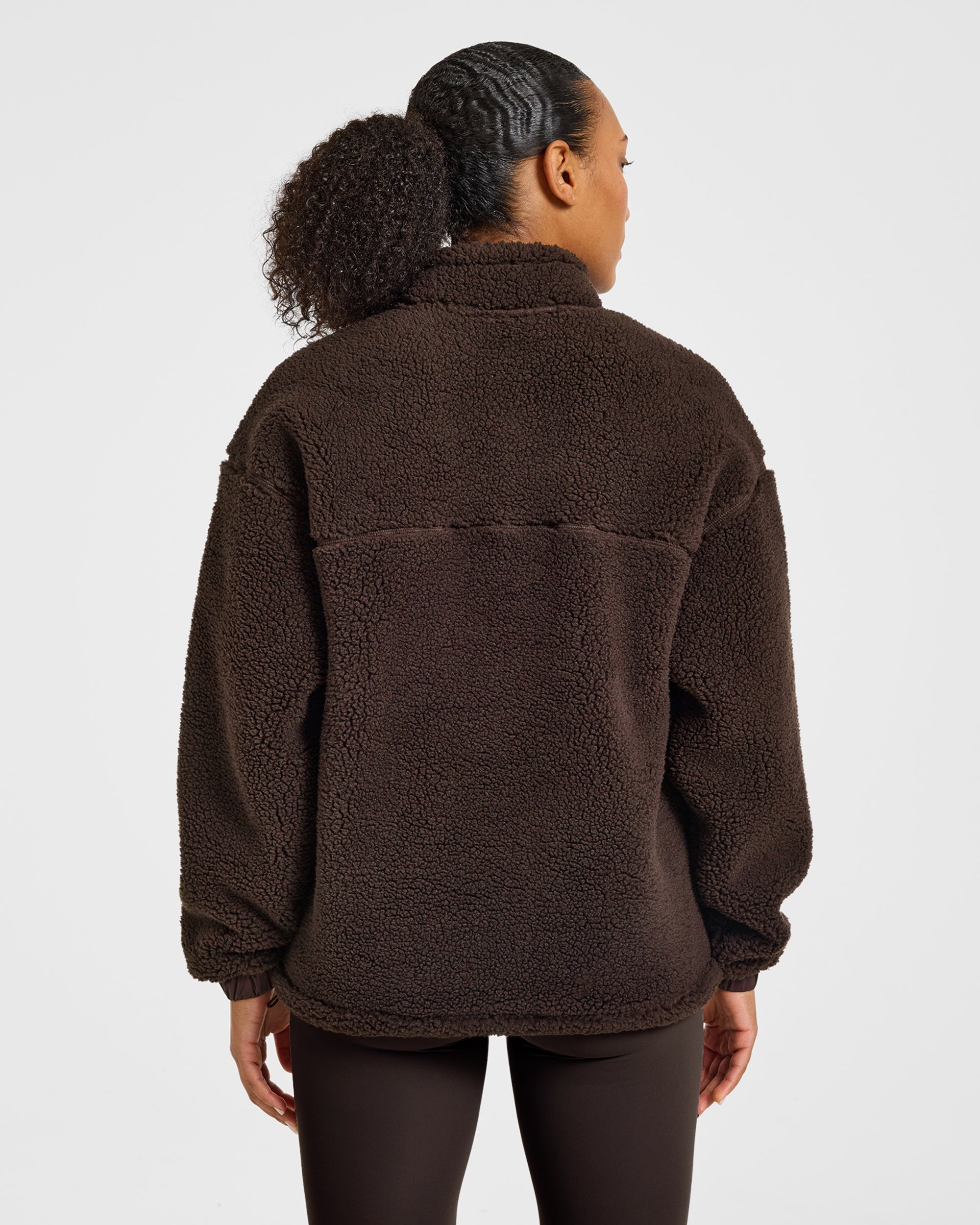 Signature 1/4 Zip Fleece Pullover - Cocoa Brown