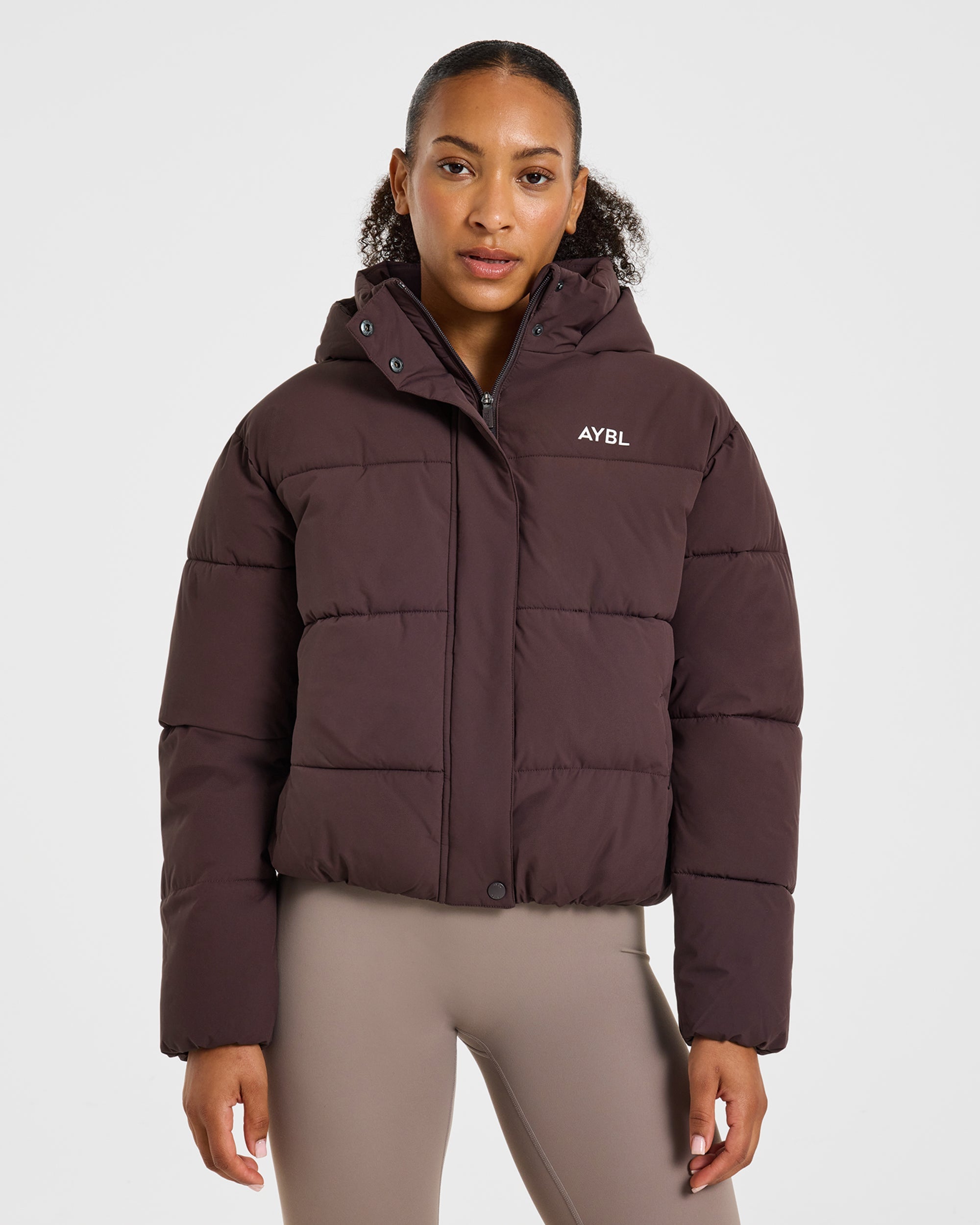 Signature Puffer Coat - Cocoa Brown