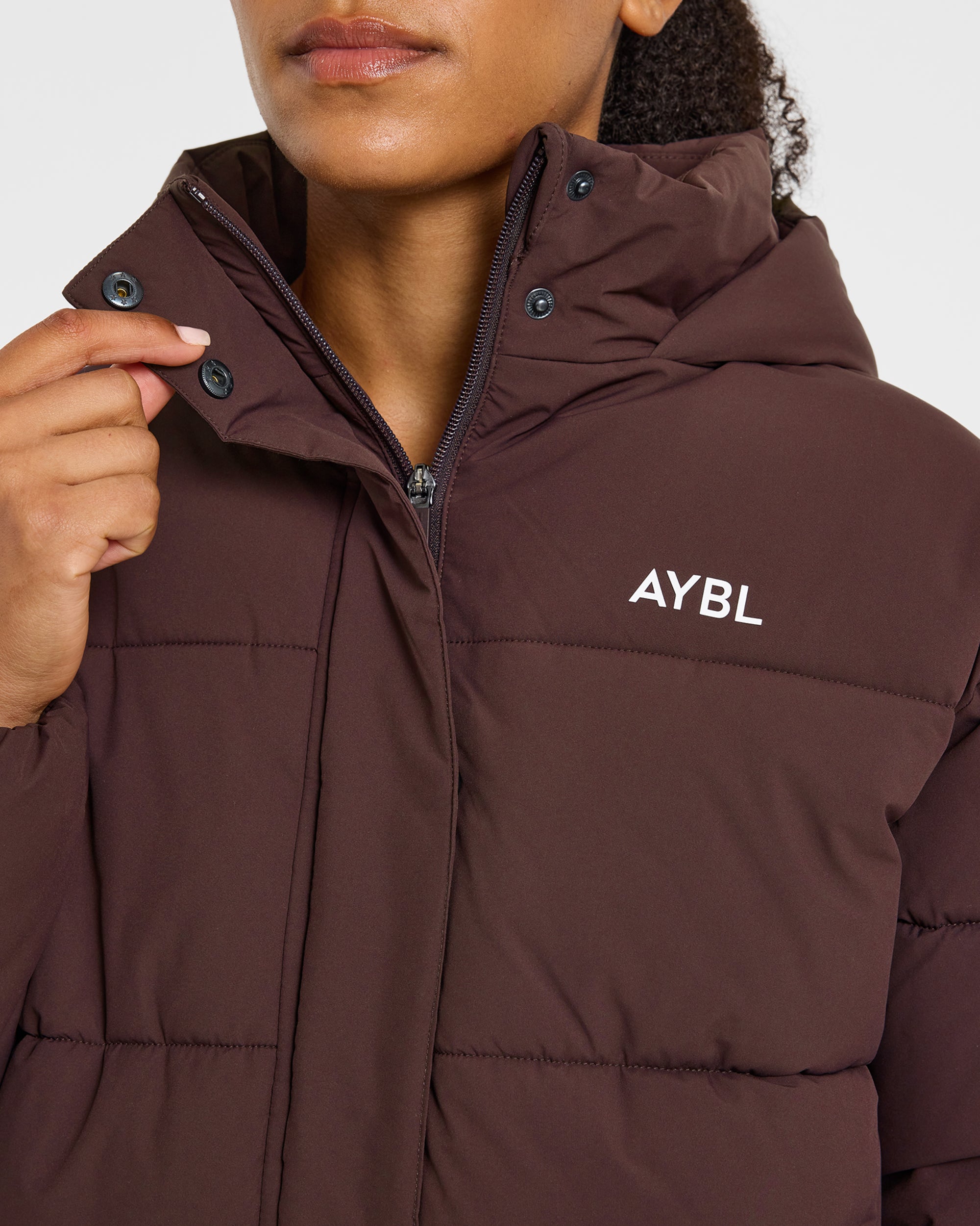 Signature Puffer Coat - Cocoa Brown