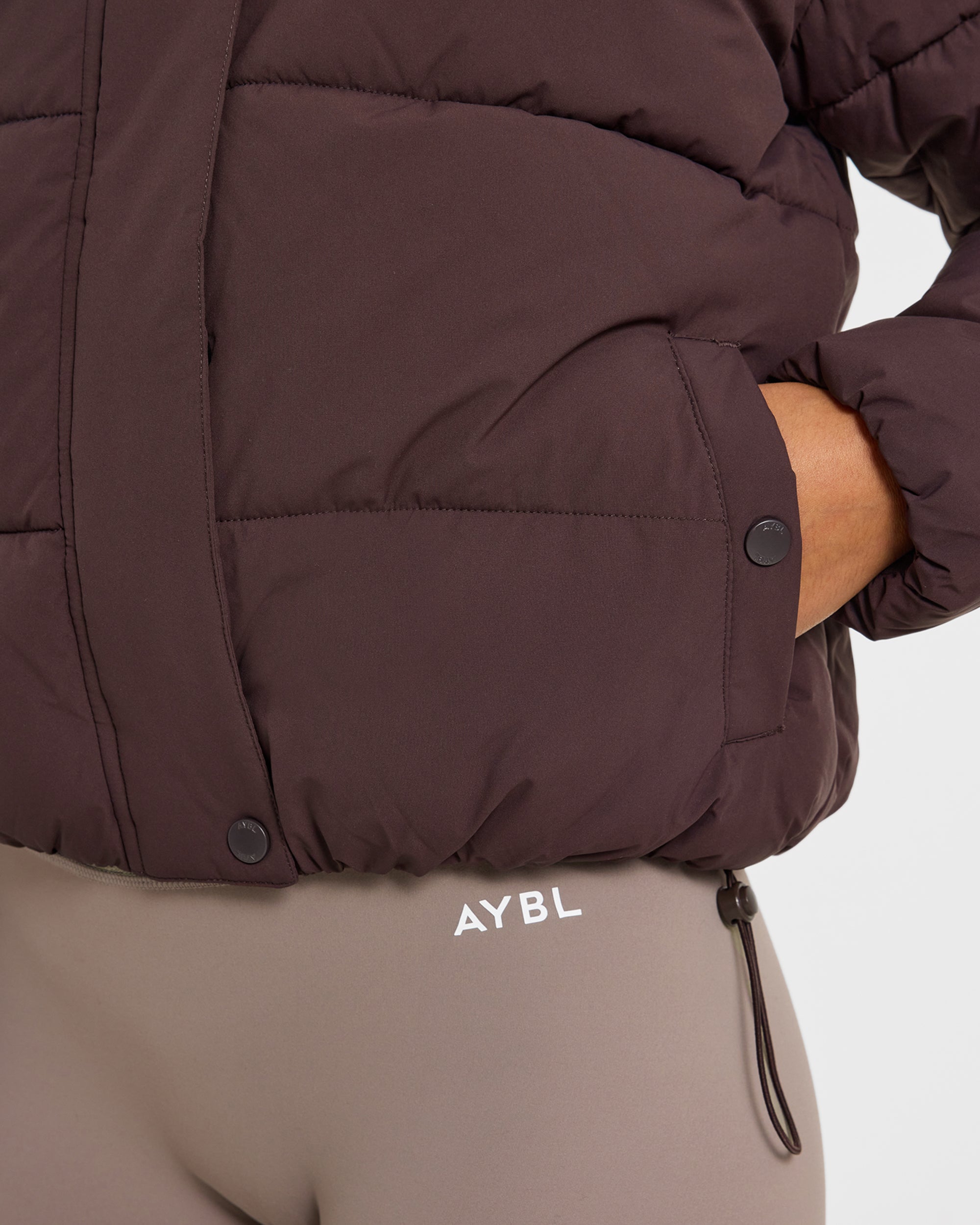 Signature Puffer Coat - Cocoa Brown