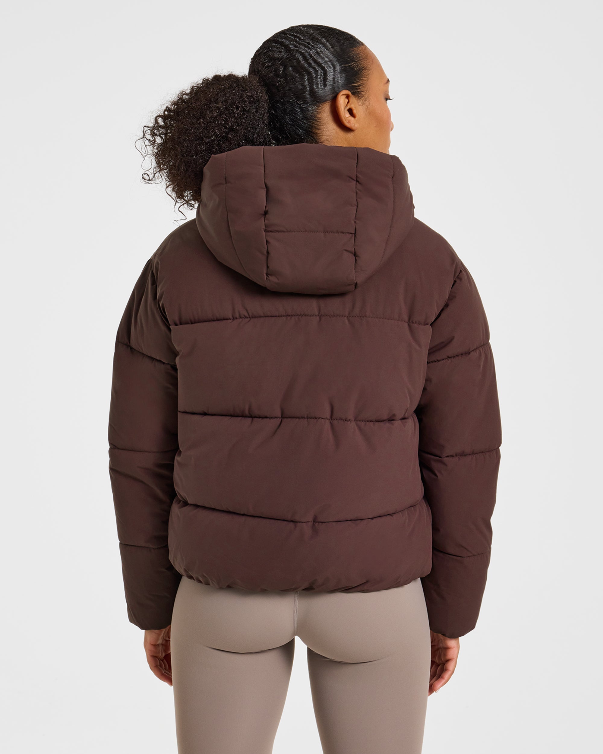 Signature Puffer Coat - Cocoa Brown