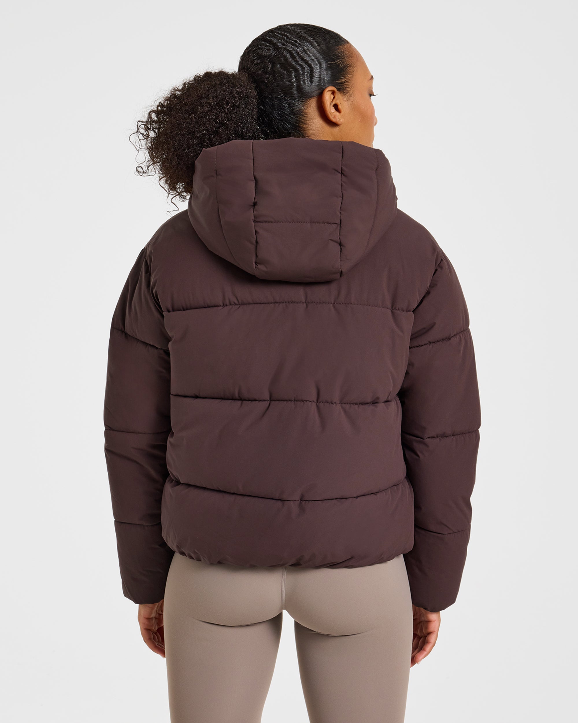 Signature Puffer Coat - Cocoa Brown