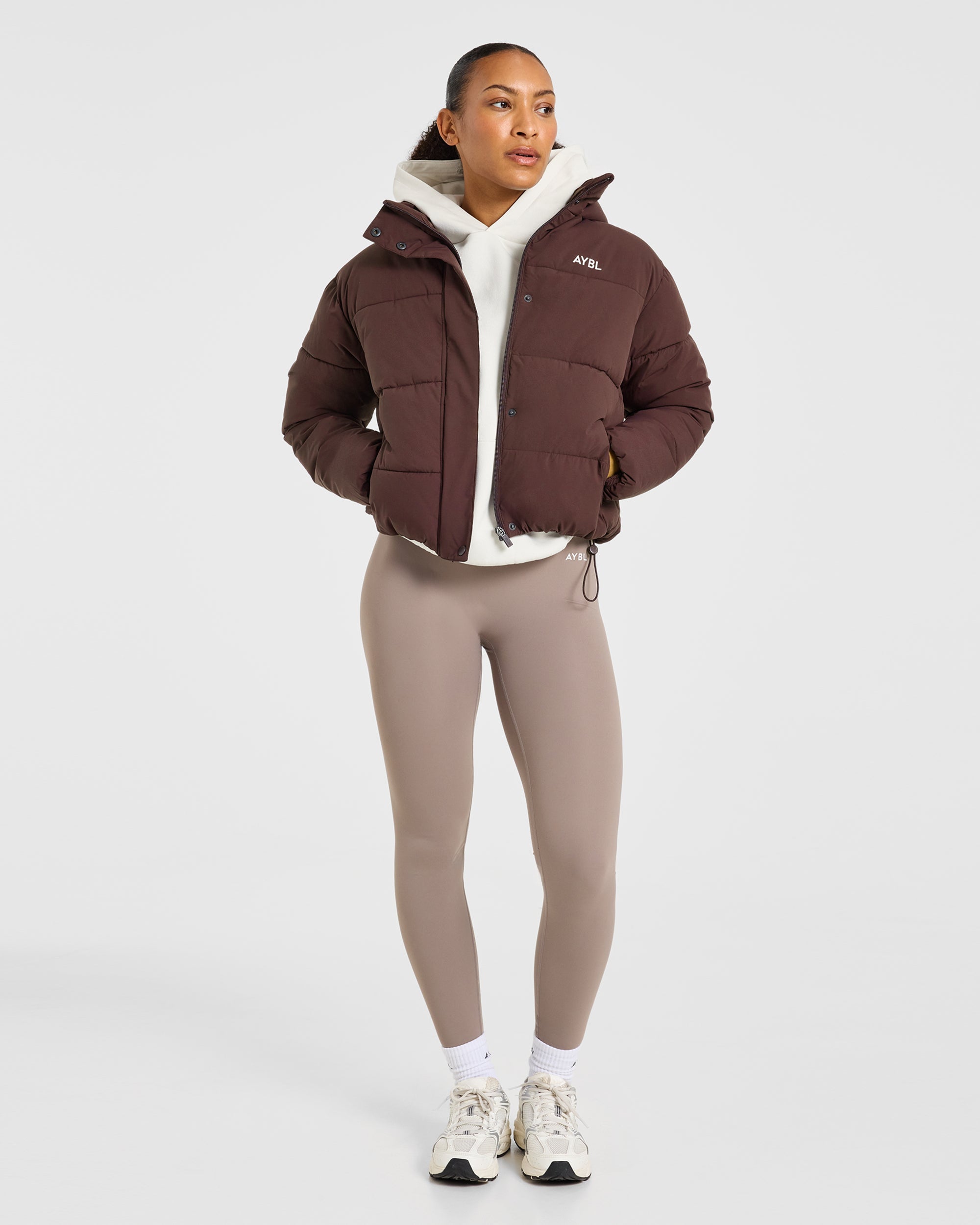 Signature Puffer Coat - Cocoa Brown