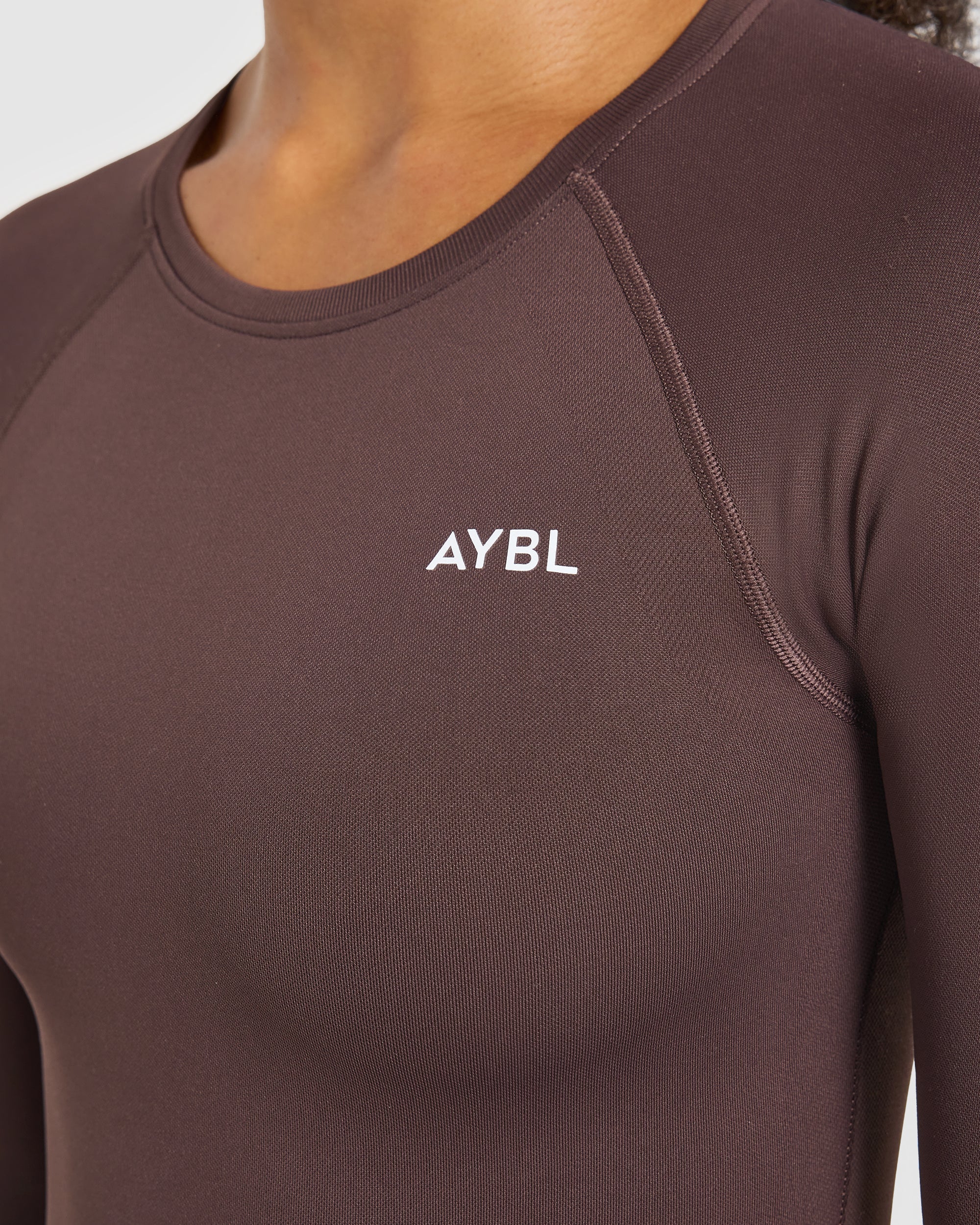 Enhance Seamless Long Sleeve Top - Cocoa Brown