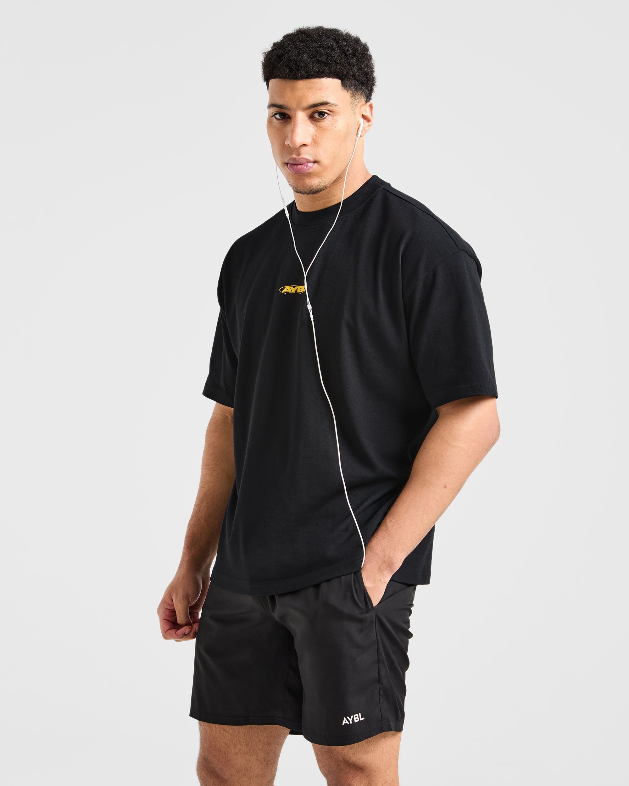 Orbit Oversized T Shirt - Black/Yellow