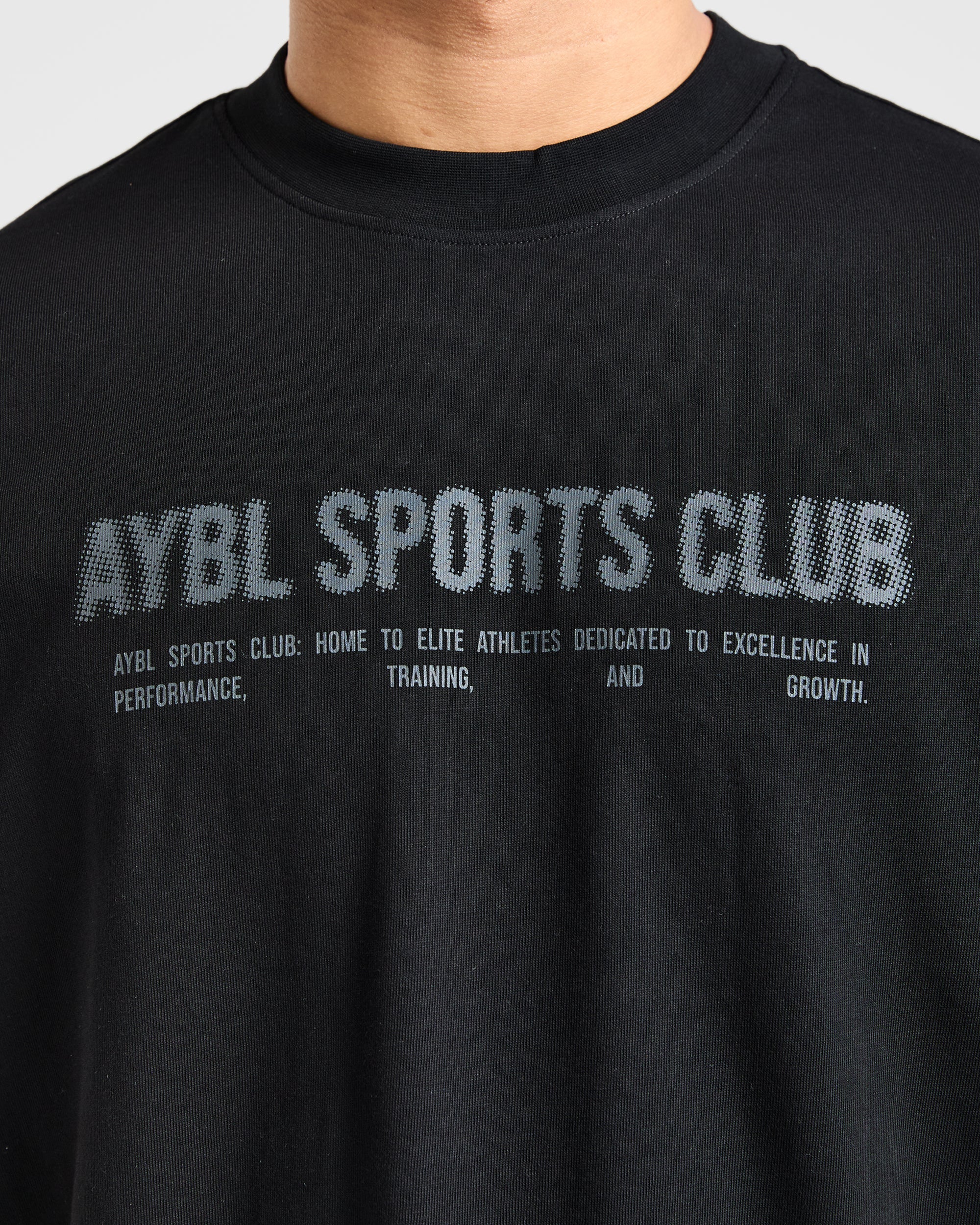 Sports Club Dot Oversized T Shirt - Black