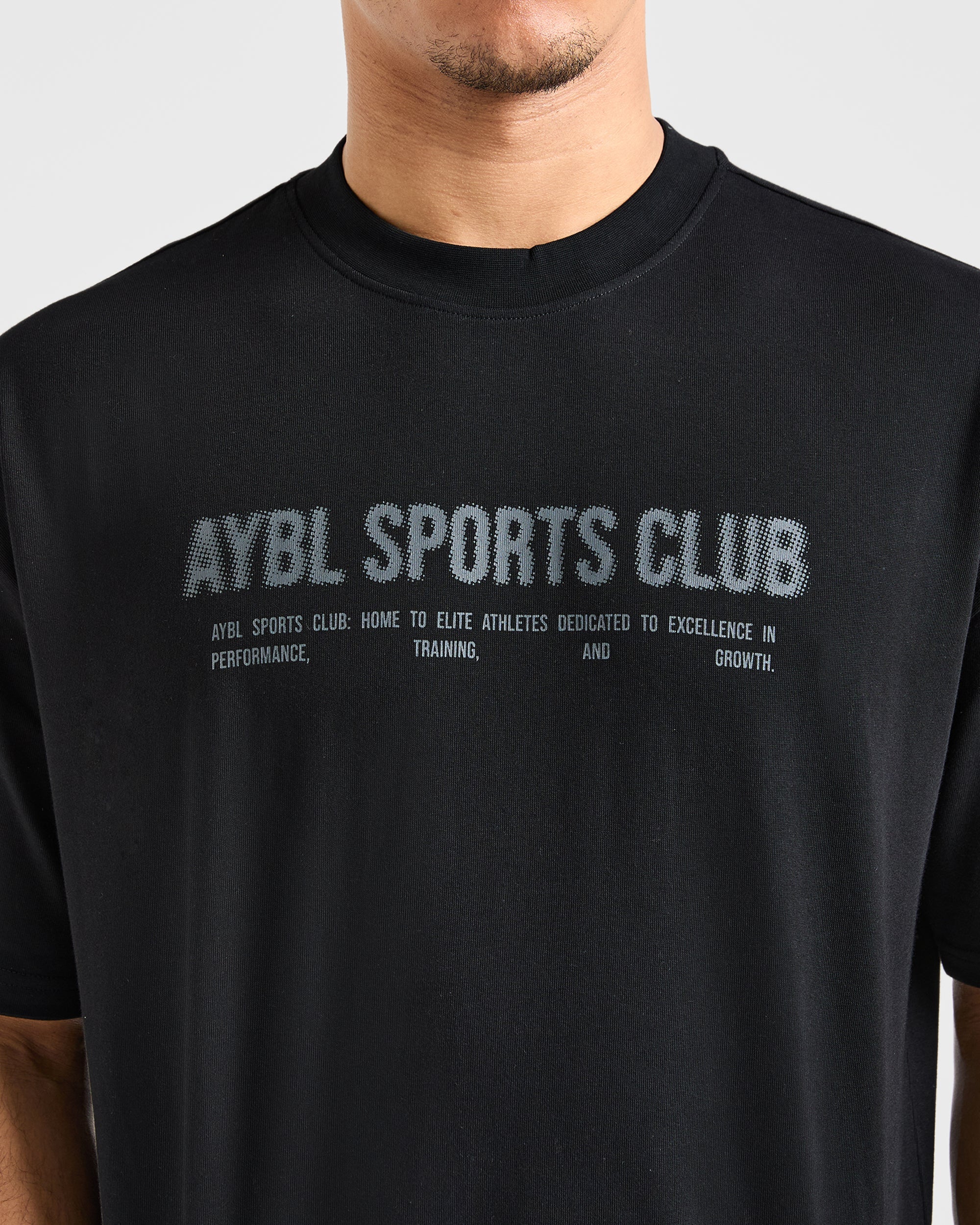 Sports Club Dot Oversized T Shirt - Black