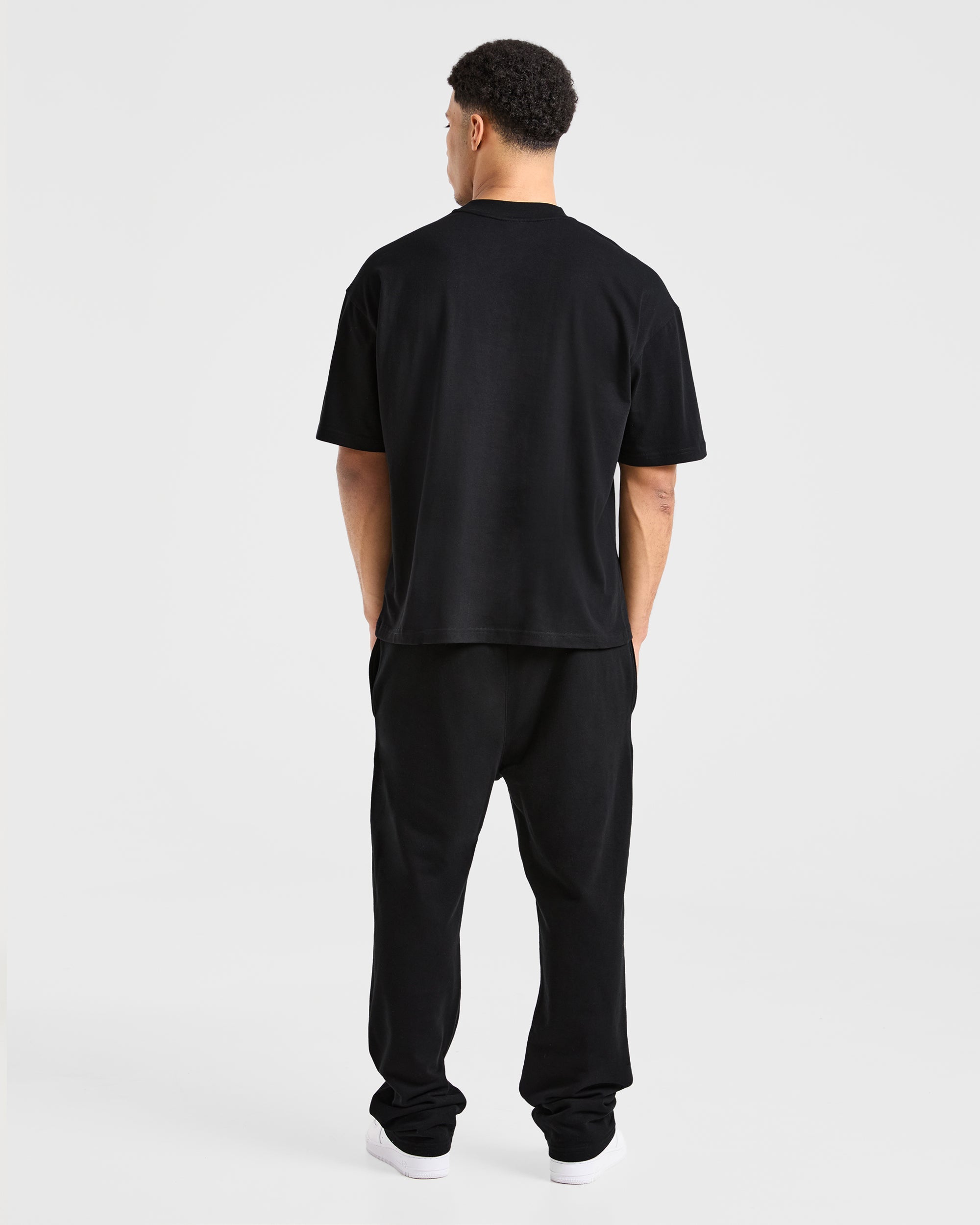 Sports Club Dot Oversized T Shirt - Black