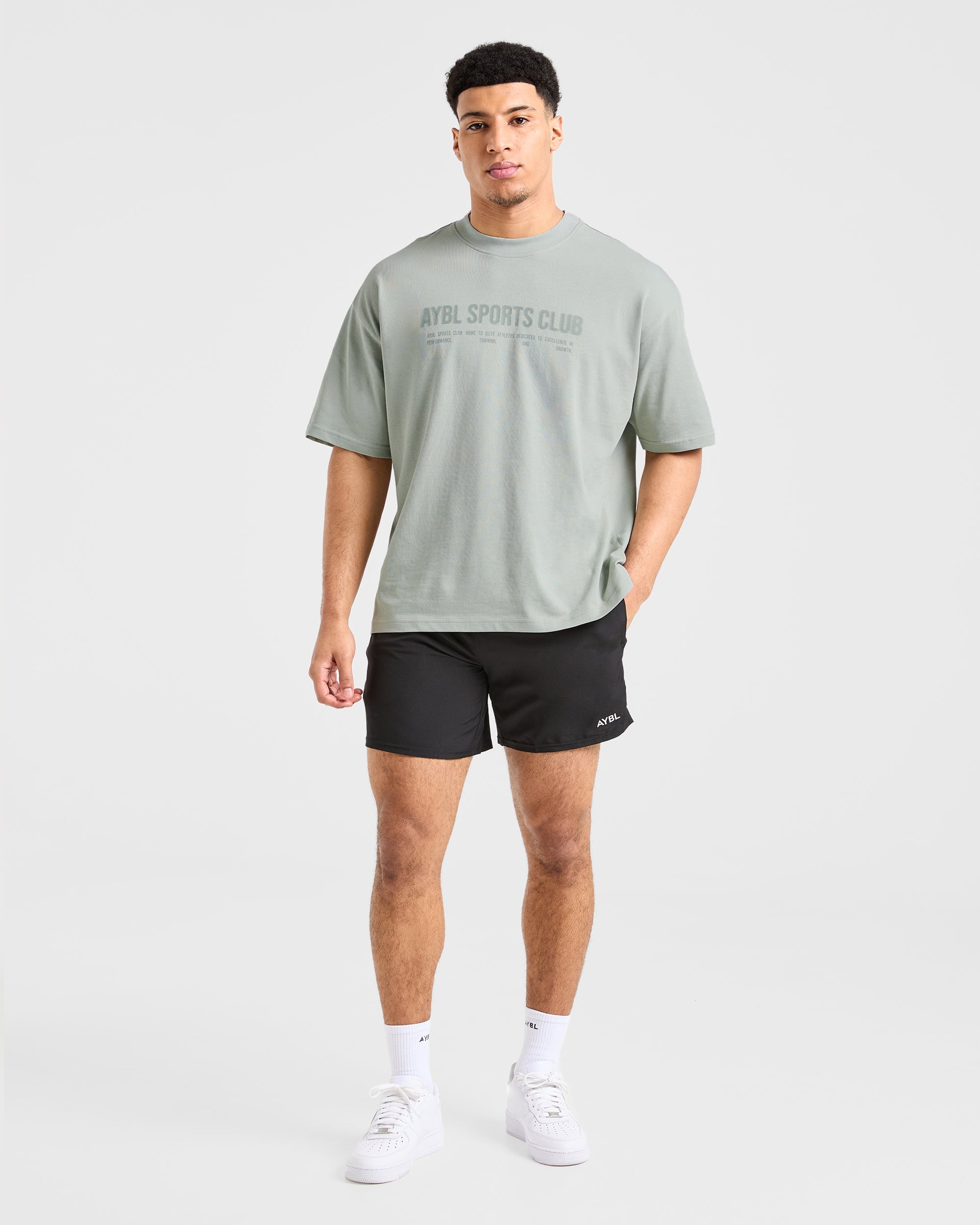 Sports Club Dot Oversized T Shirt - Green Mist