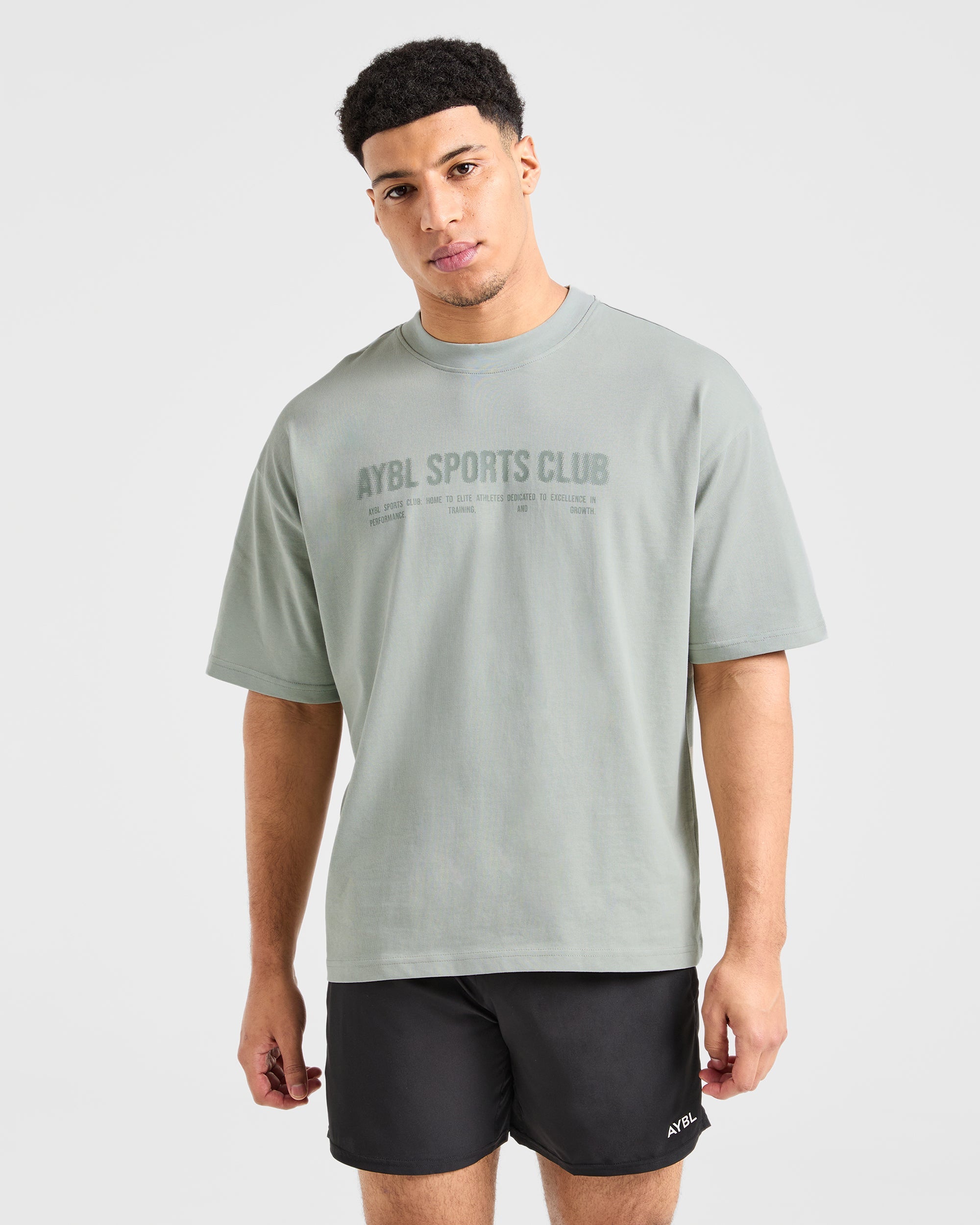 Sports Club Dot Oversized T Shirt - Green Mist