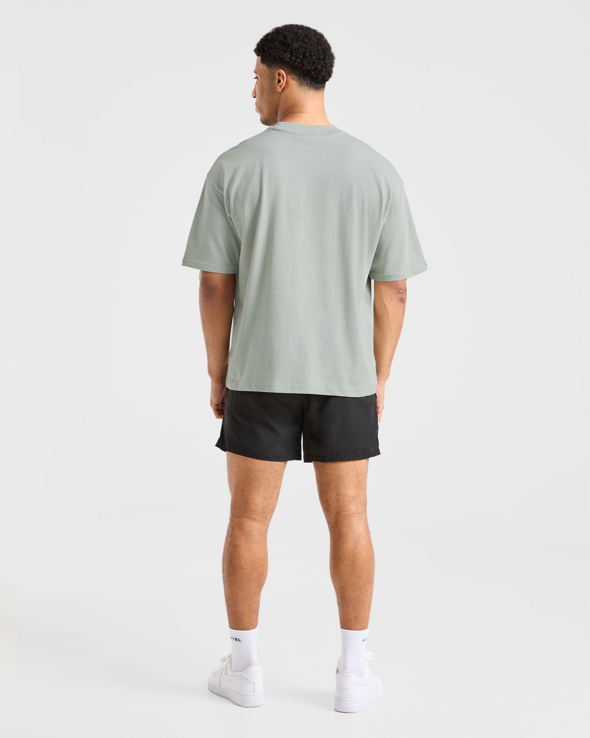 Sports Club Dot Oversized T Shirt - Green Mist