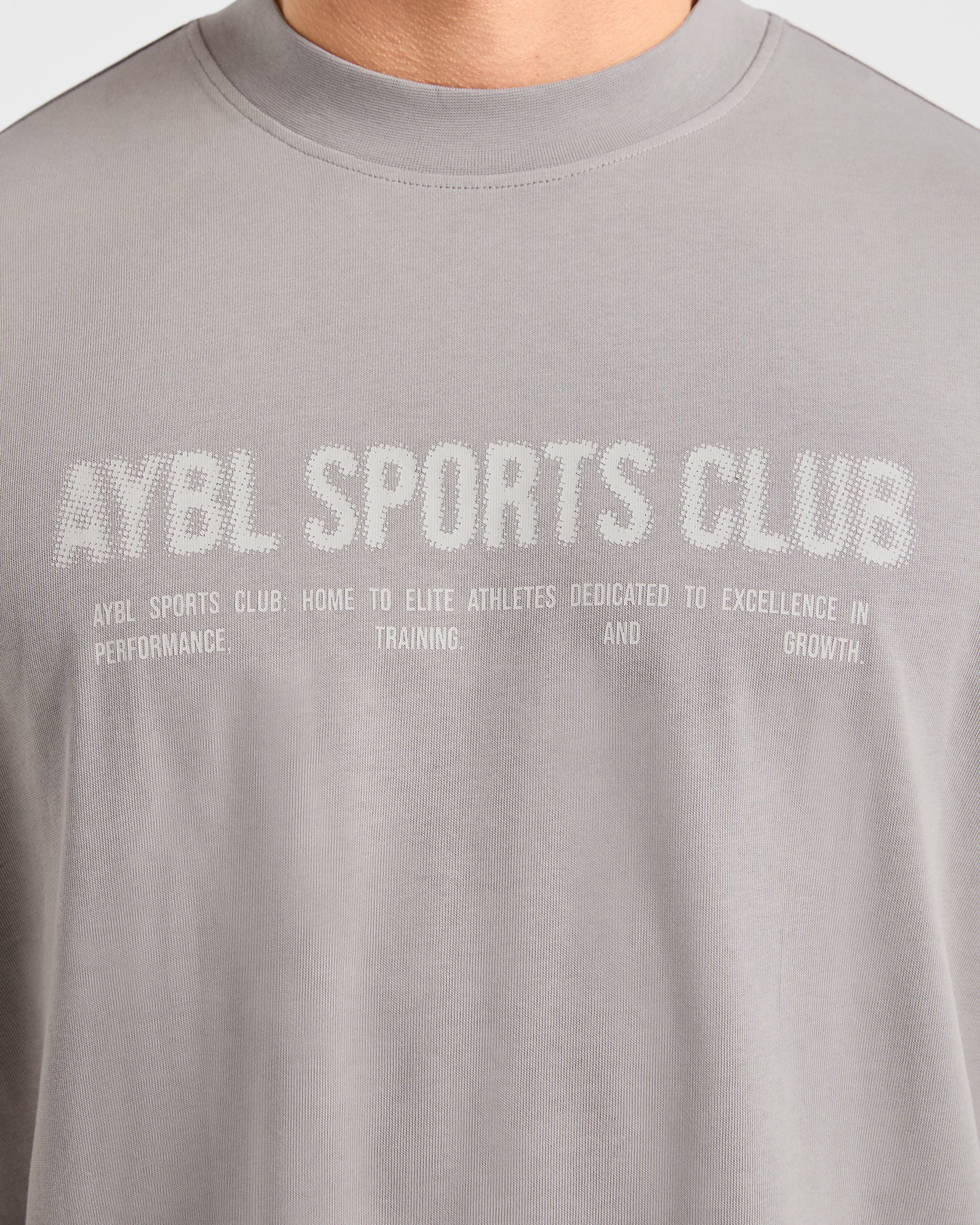 Sports Club Dot Oversized T Shirt - Cloud Grey