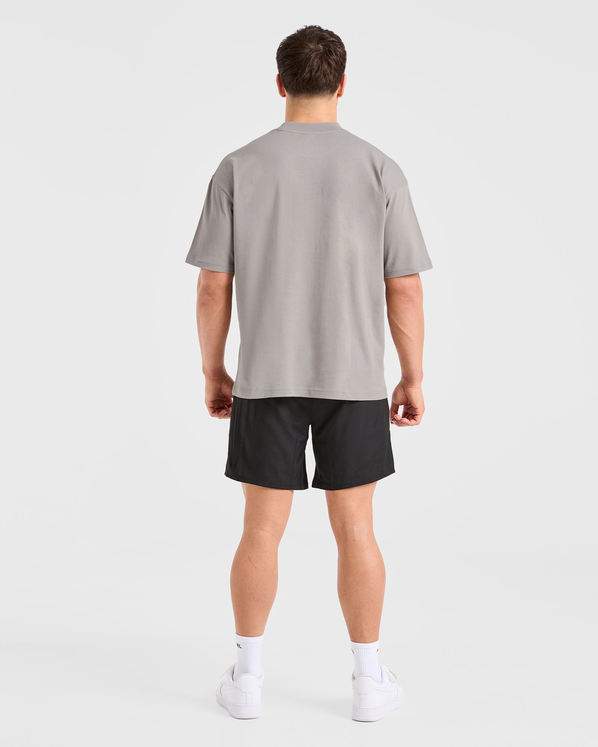 Sports Club Dot Oversized T Shirt - Cloud Grey