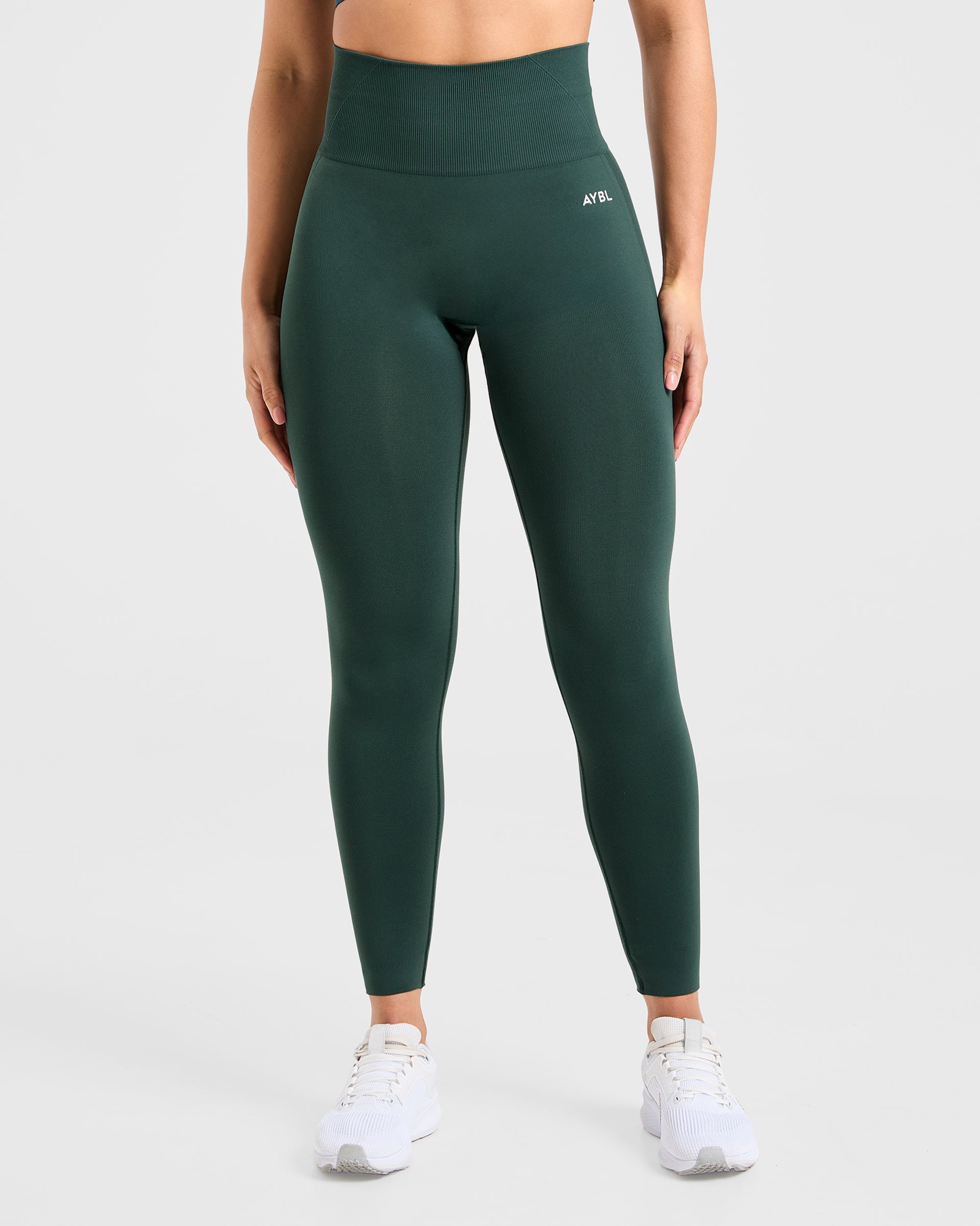 Nahtlose Leggings „Empower“ – Dunkelgrün