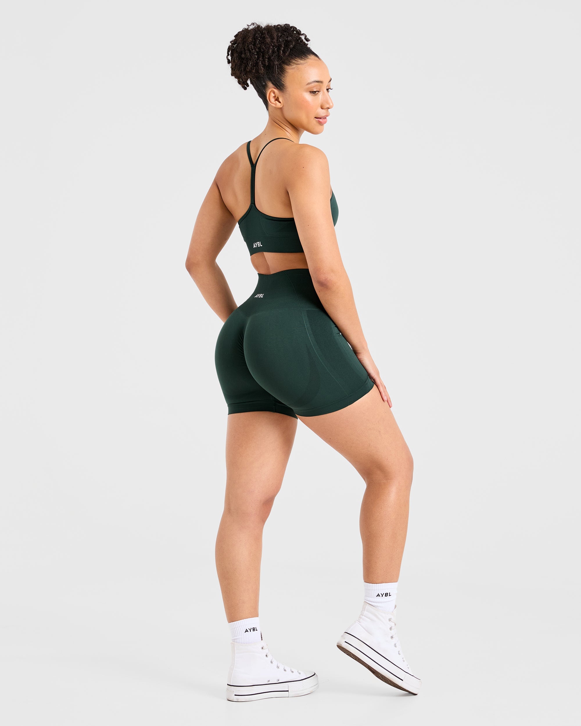 Empower Seamless Shorts - Dark Green