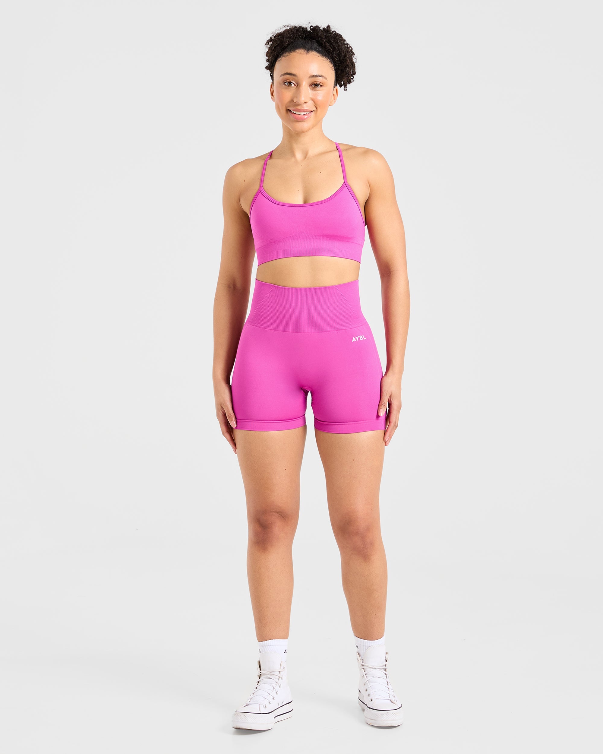 Nahtlose Empower-Shorts – Magenta