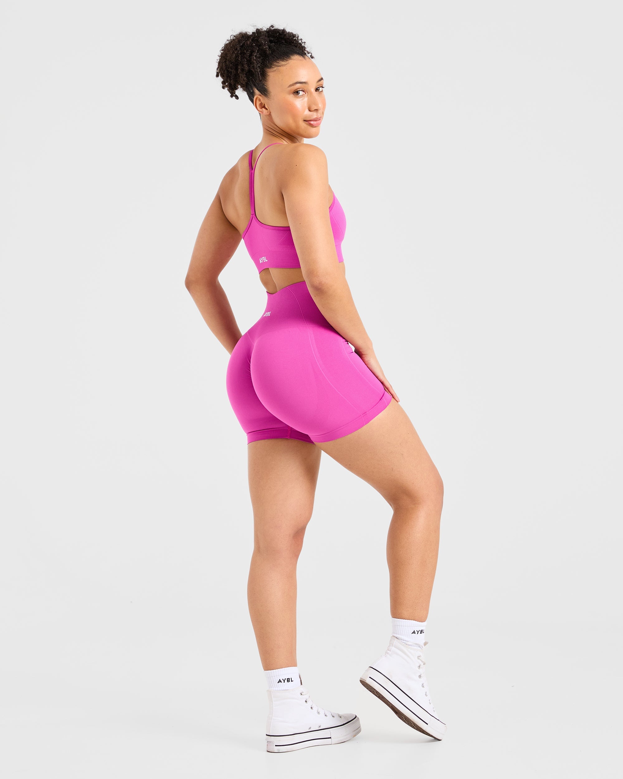 Nahtlose Empower-Shorts – Magenta