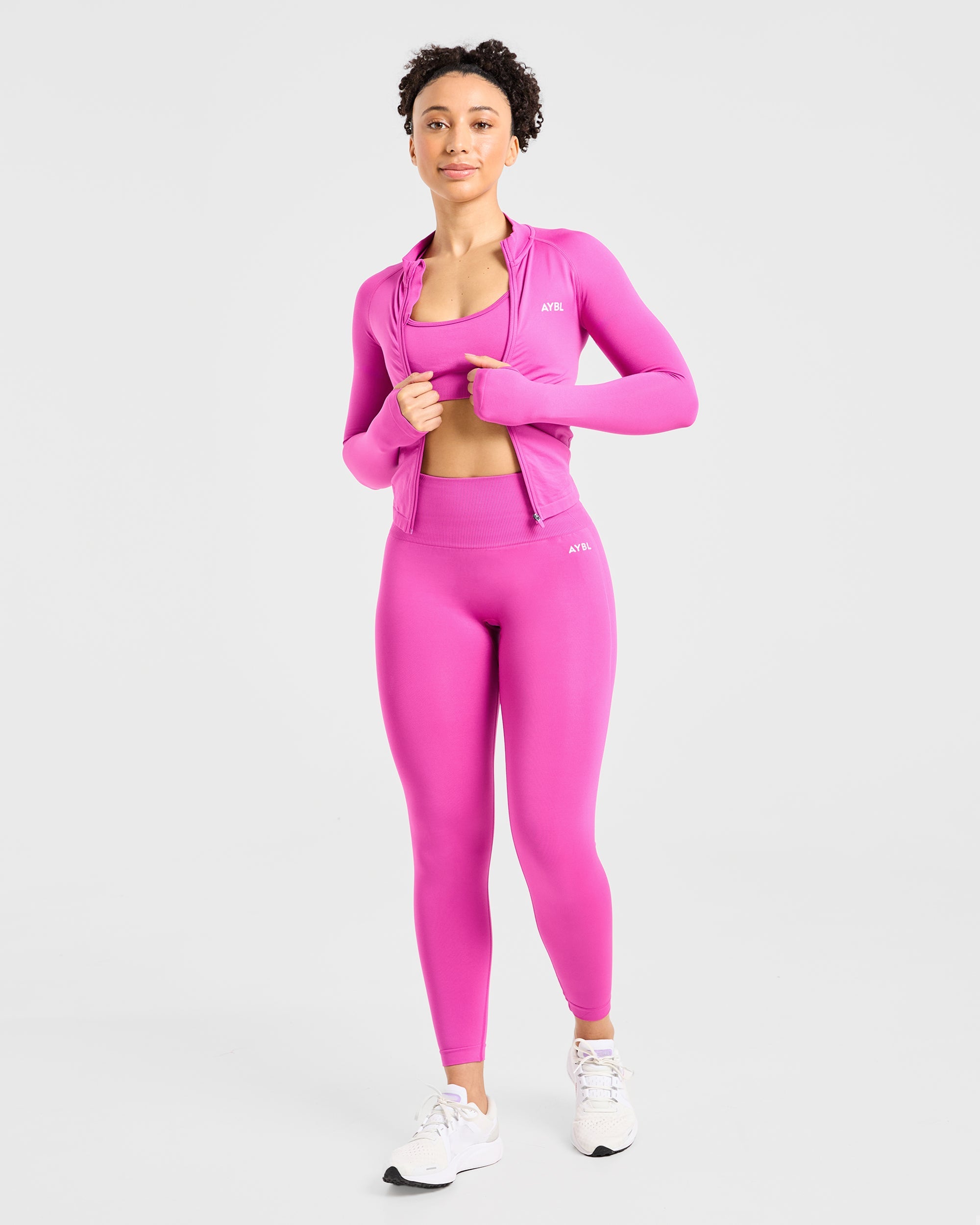 Nahtlose Leggings „Empower“ – Magenta