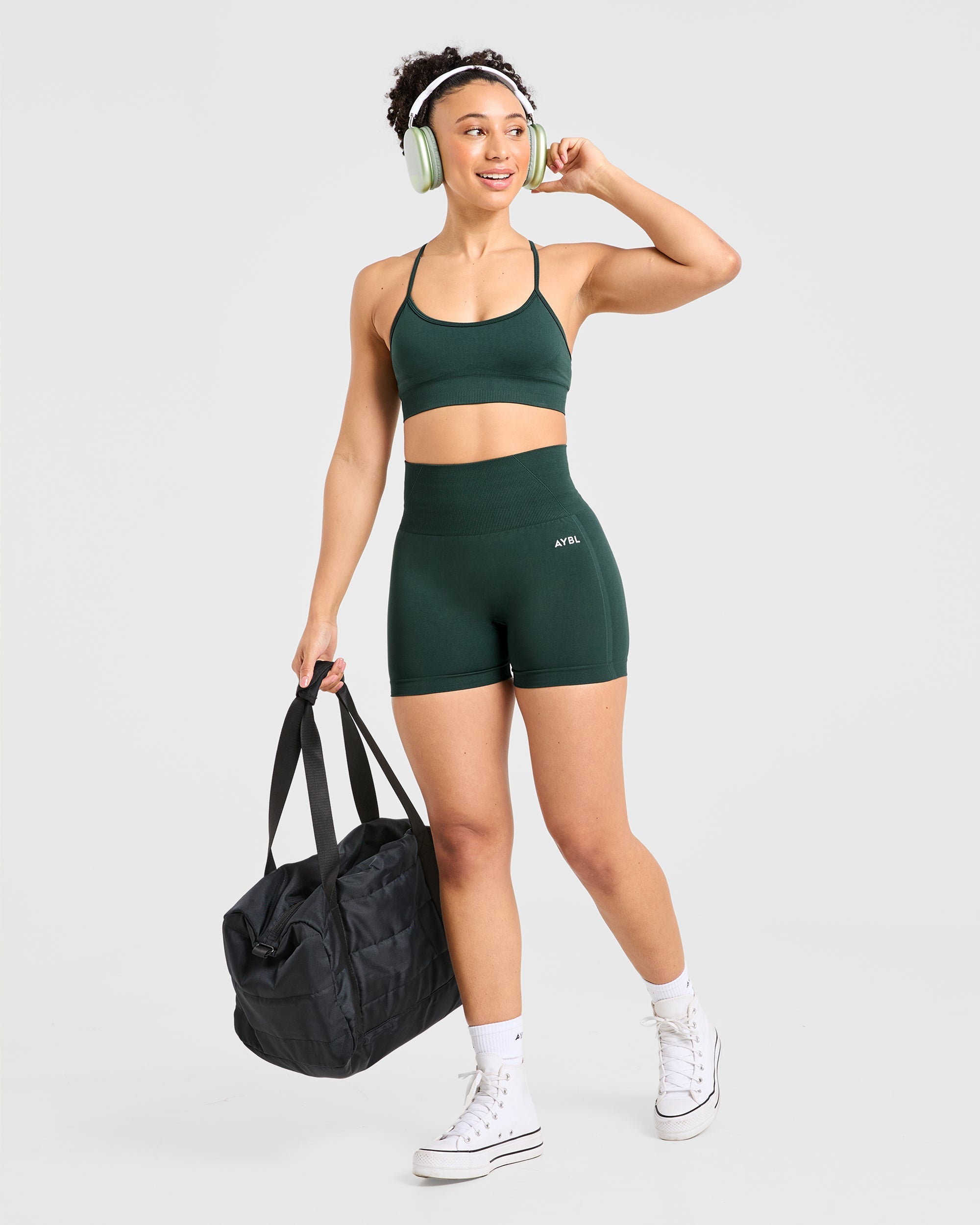 Soutien-gorge de sport sans couture Empower - Vert foncé