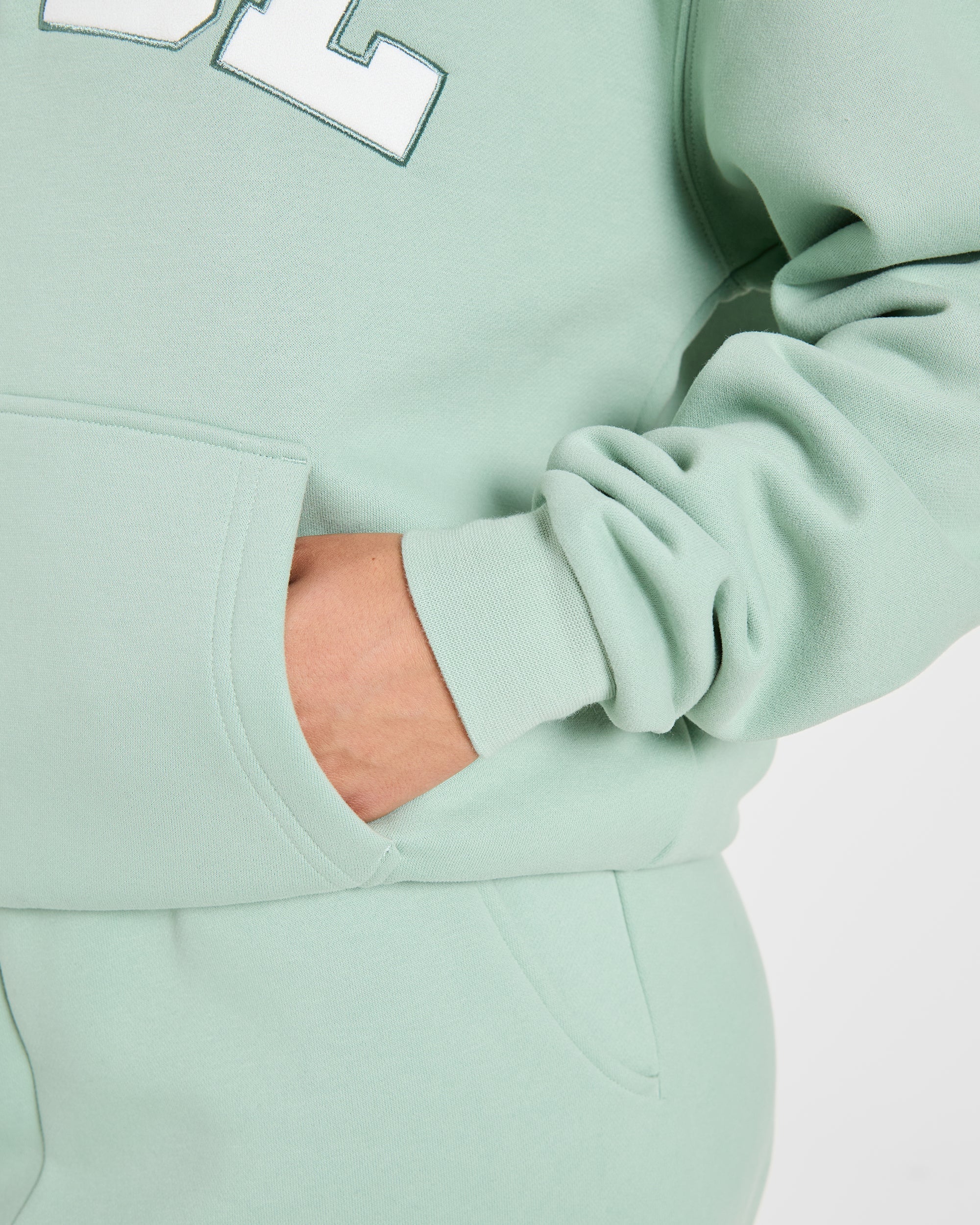 Varsity 2.0 Oversized Hoodie - Sage Green