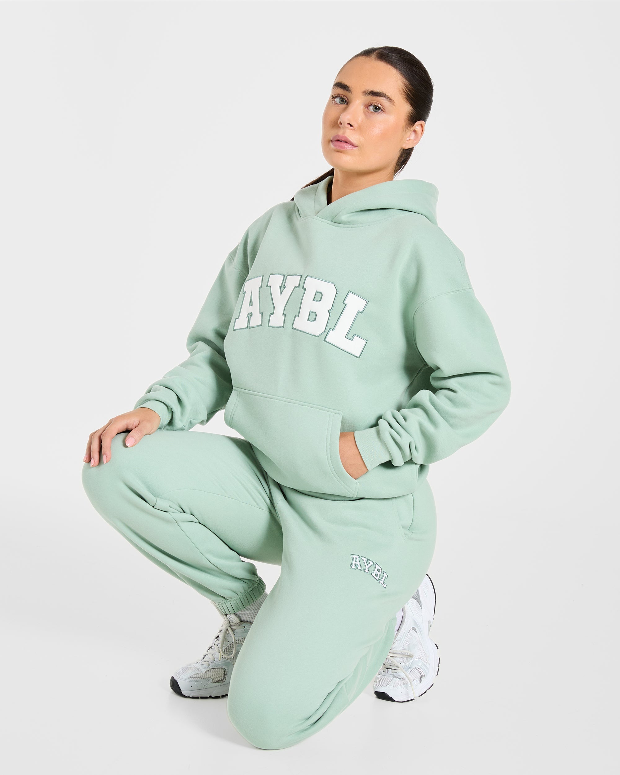 Varsity 2.0 Oversized Hoodie - Sage Green