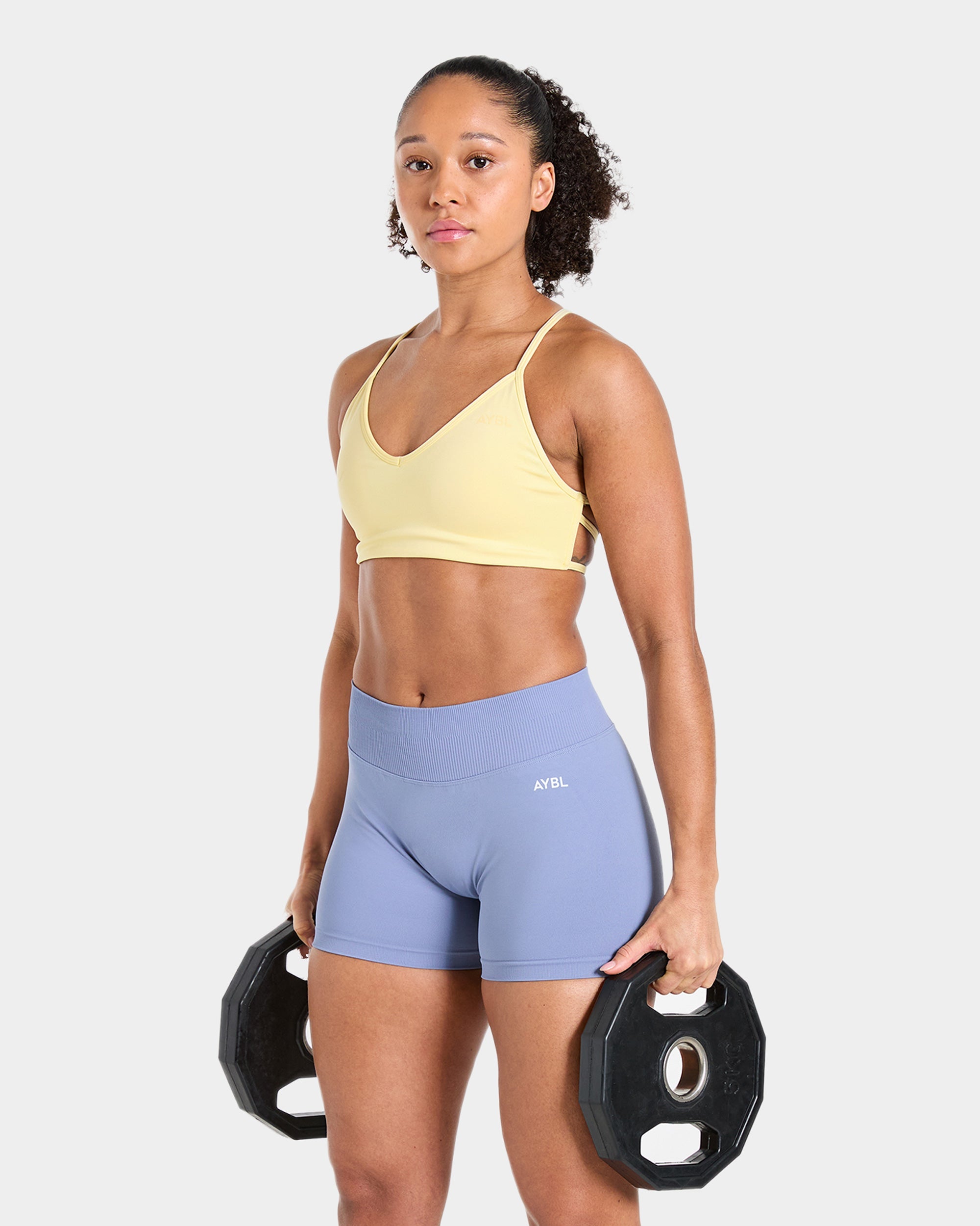 Essential Crossback Sports Bra - Yellow