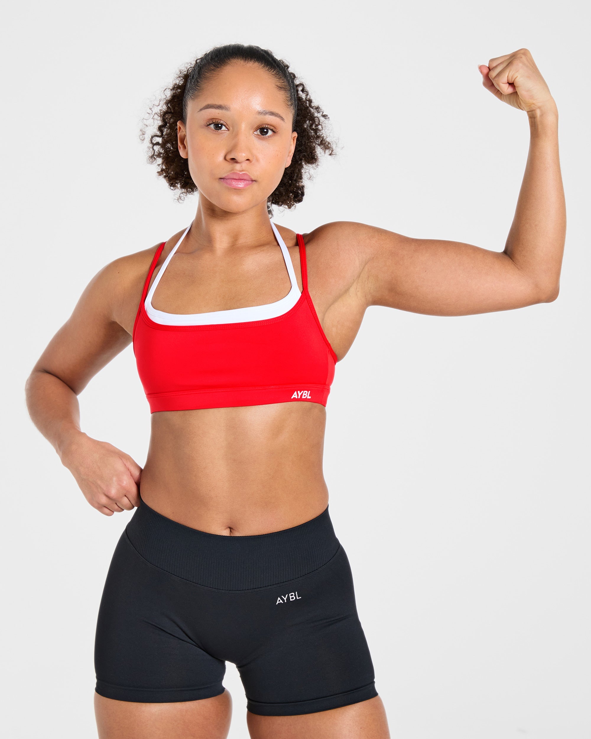 Essential Double Layer Sports Bra - Vibrant Red