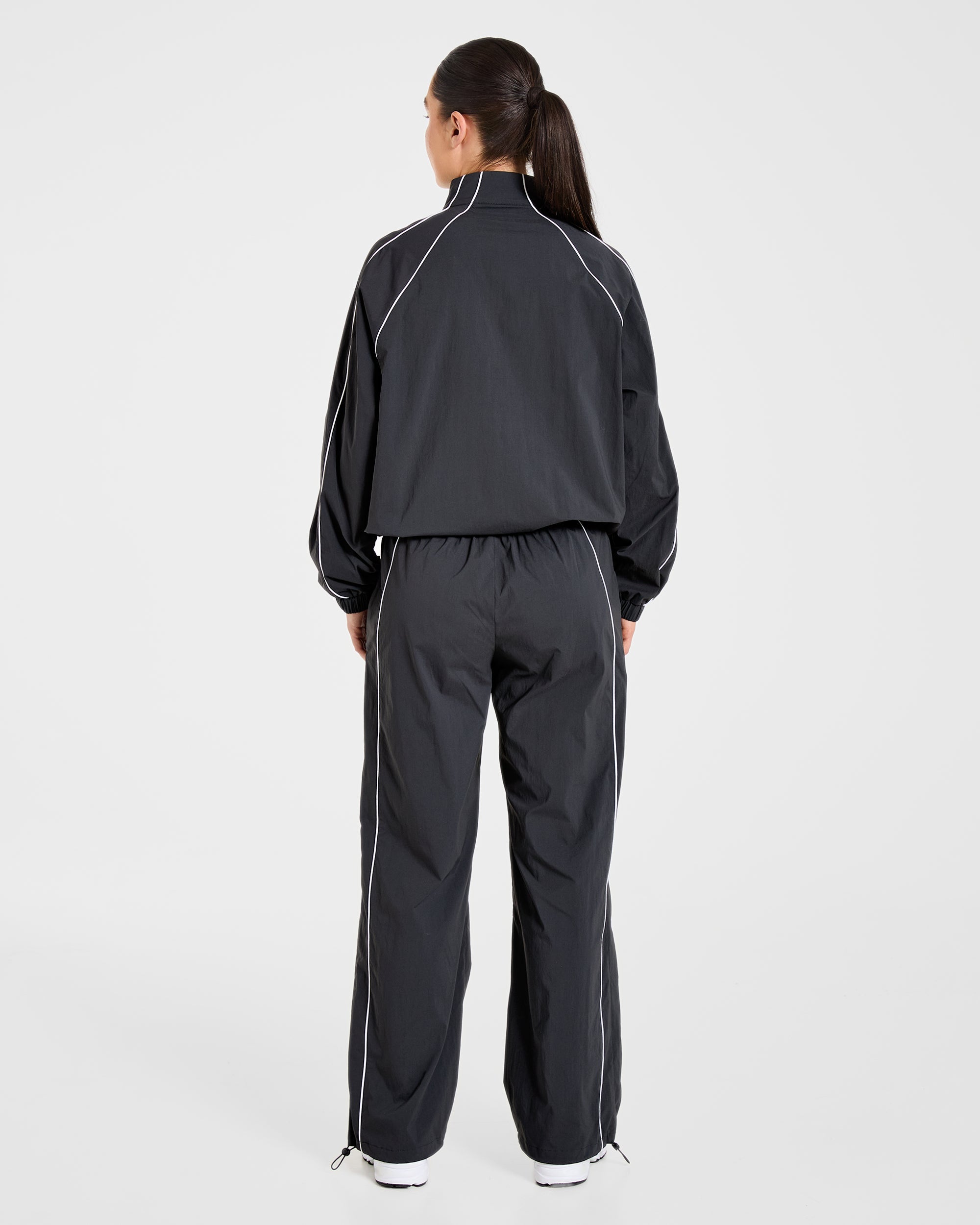 Retro Track Jacket - Black