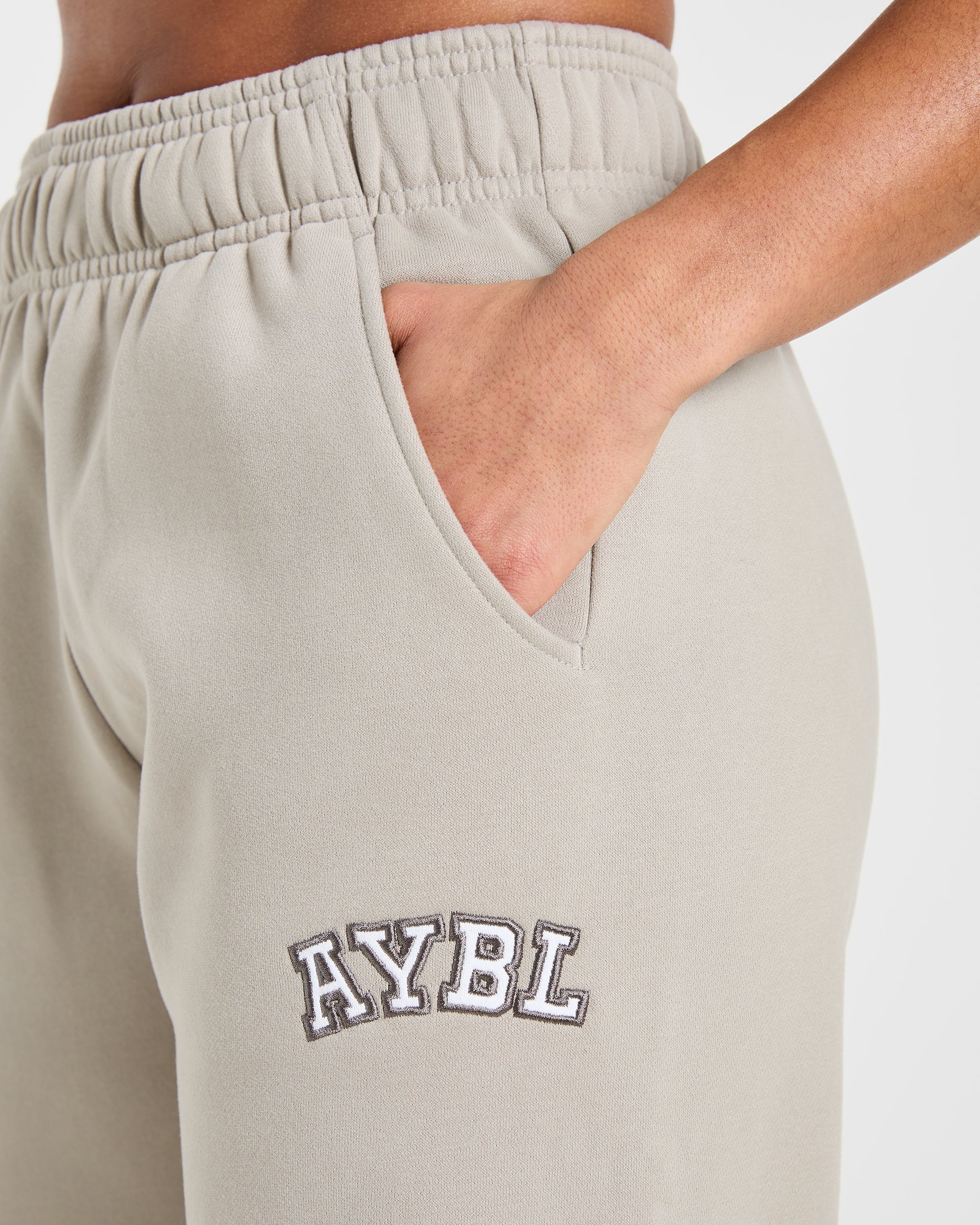 Varsity 2.0 Oversized Straight Leg Joggers - Taupe