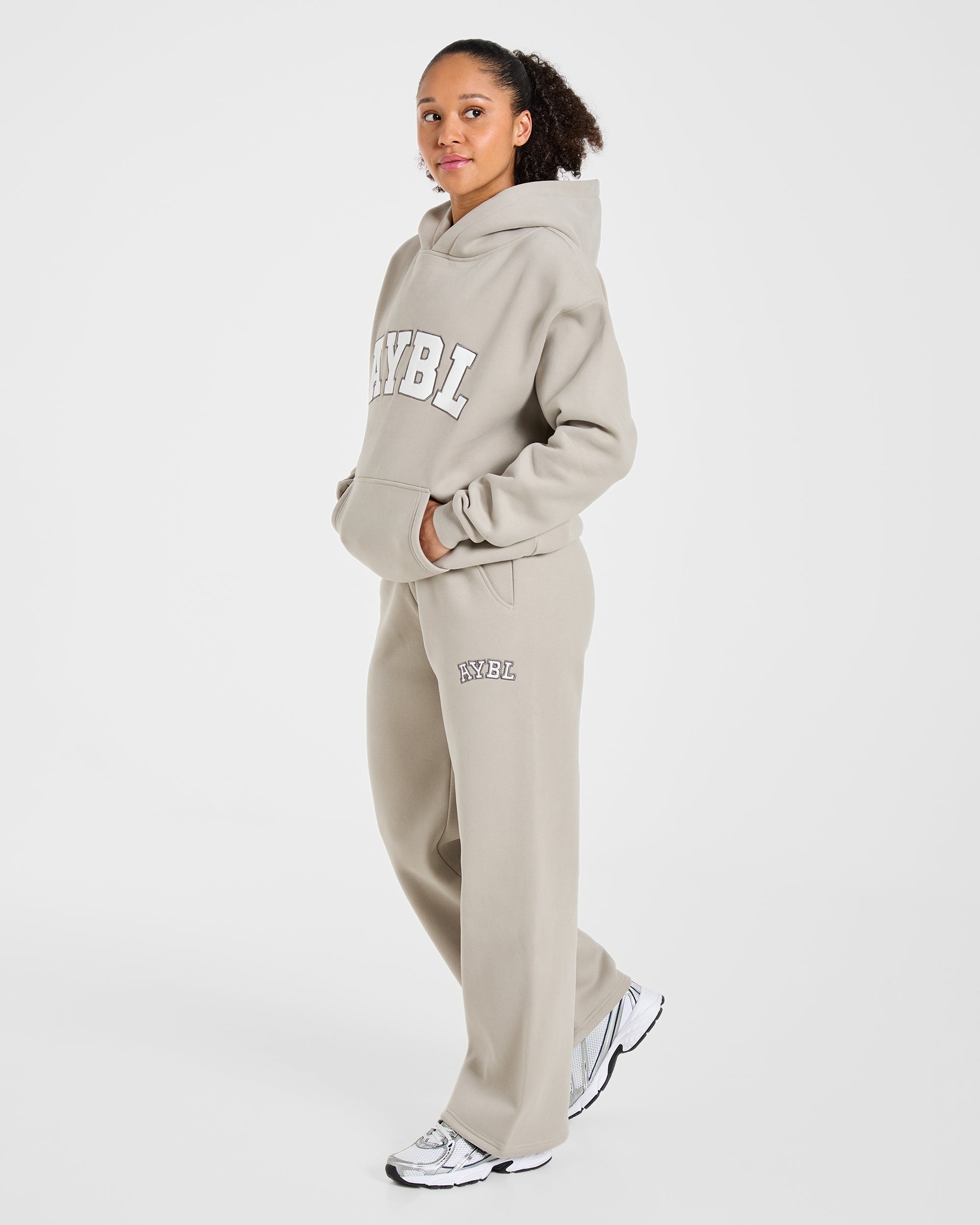 Varsity 2.0 Oversized Hoodie - Taupe