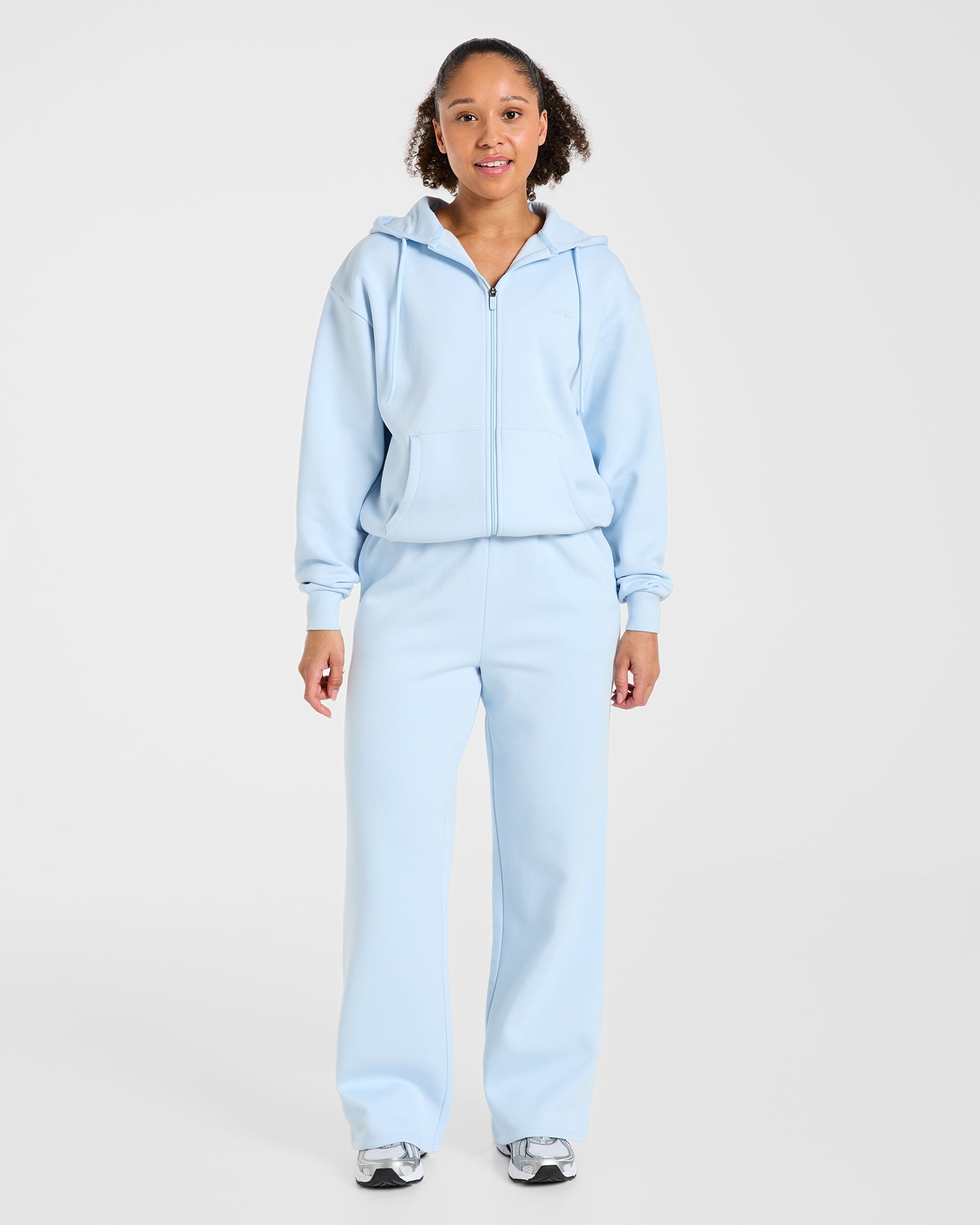 Lifestyle Oversized Zip Up Hoodie - Spring Blue