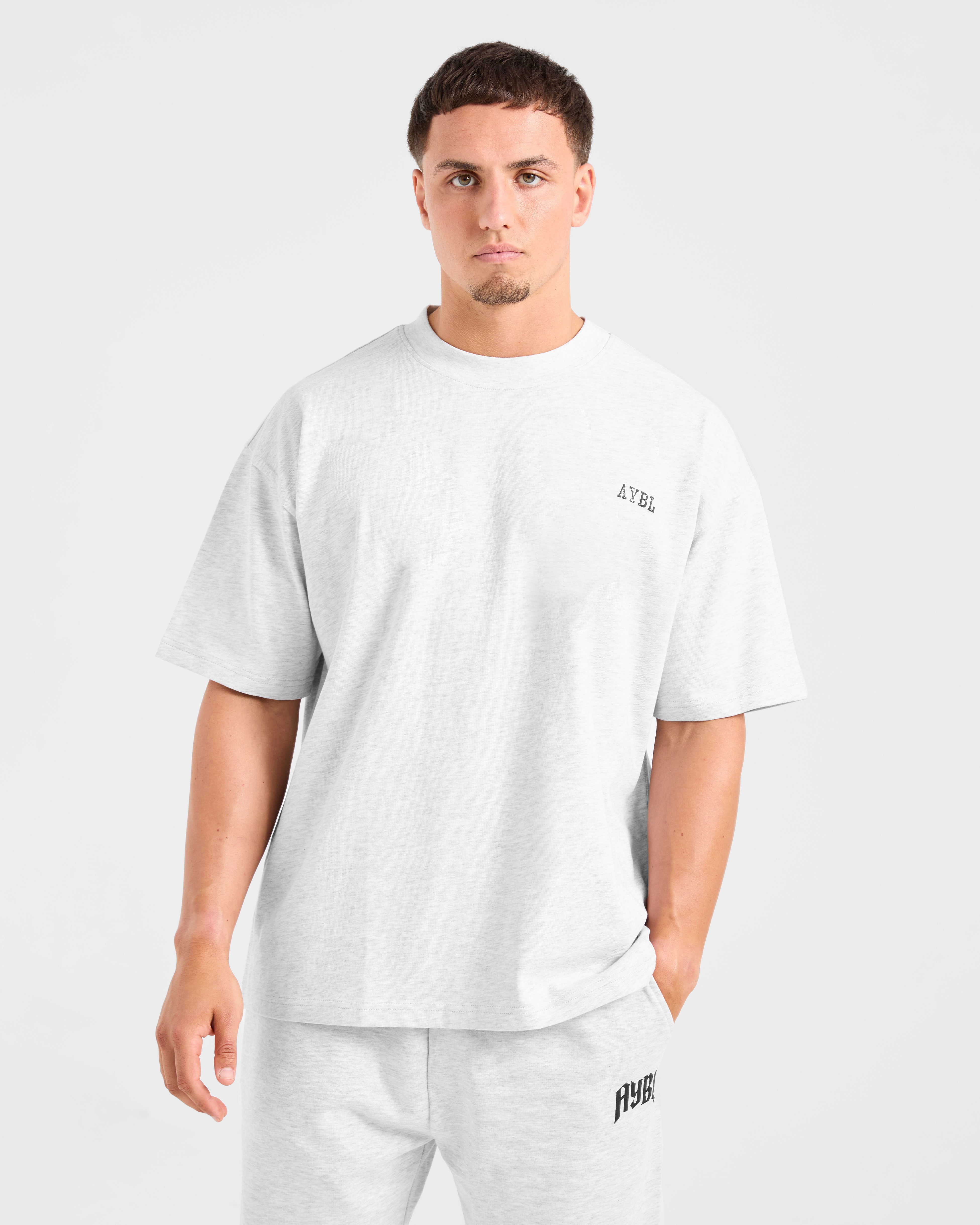 Lifting Essentials Oversized T Shirt - Grey Marl