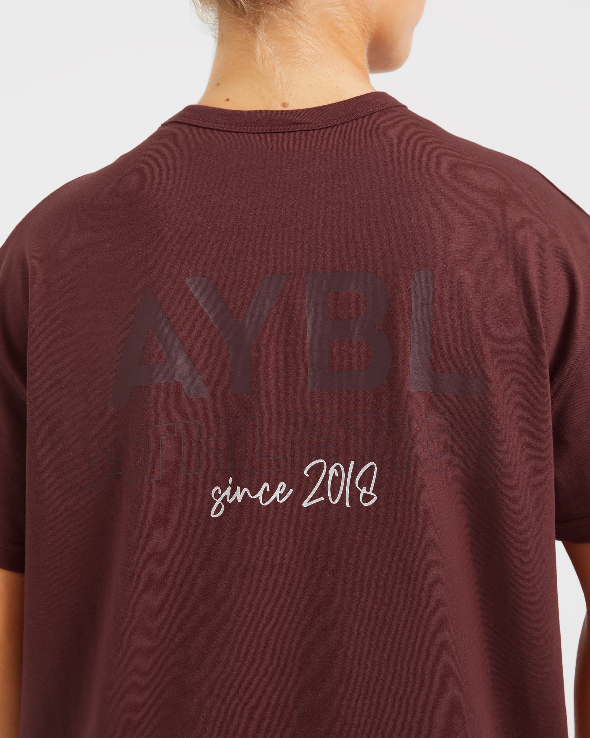 AYBL Athletics Oversized T Shirt - Burgundy